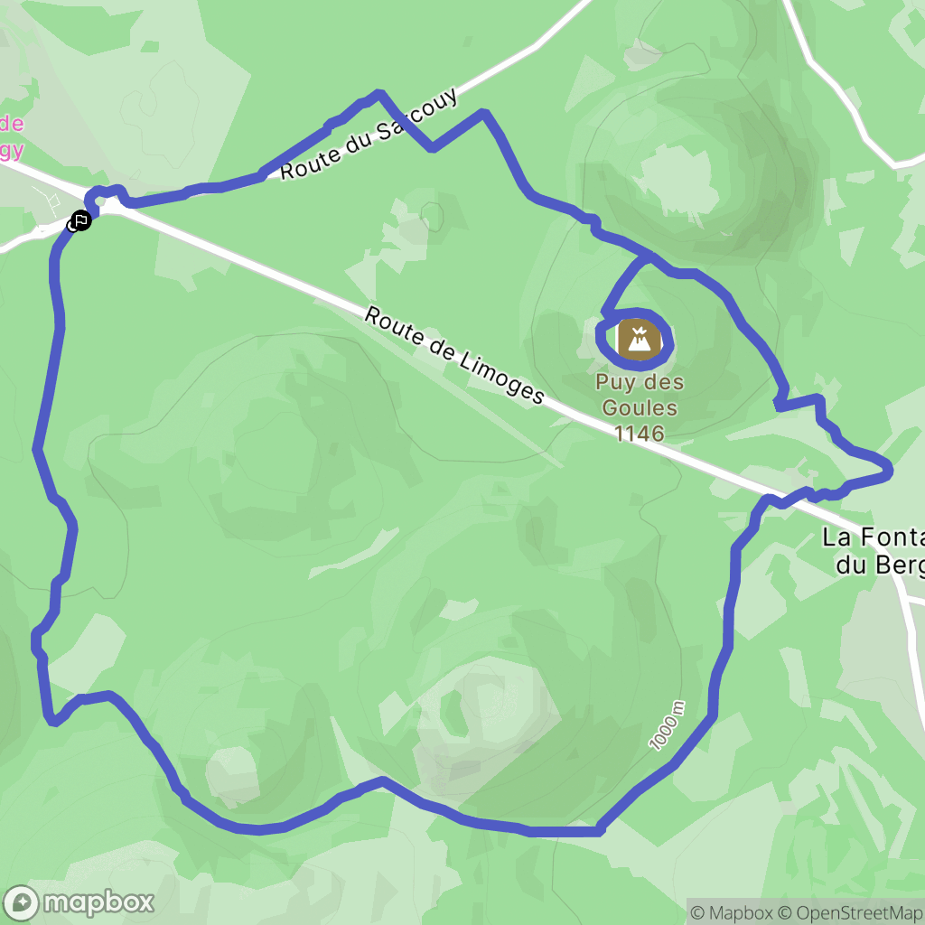 Saint-Ours : carte du parcours de randonnée - France