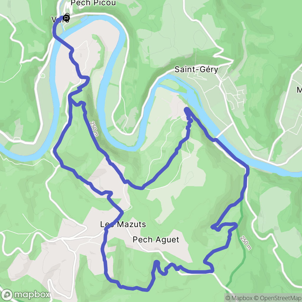 Saint Géry-Vers : carte du parcours de randonnée - France