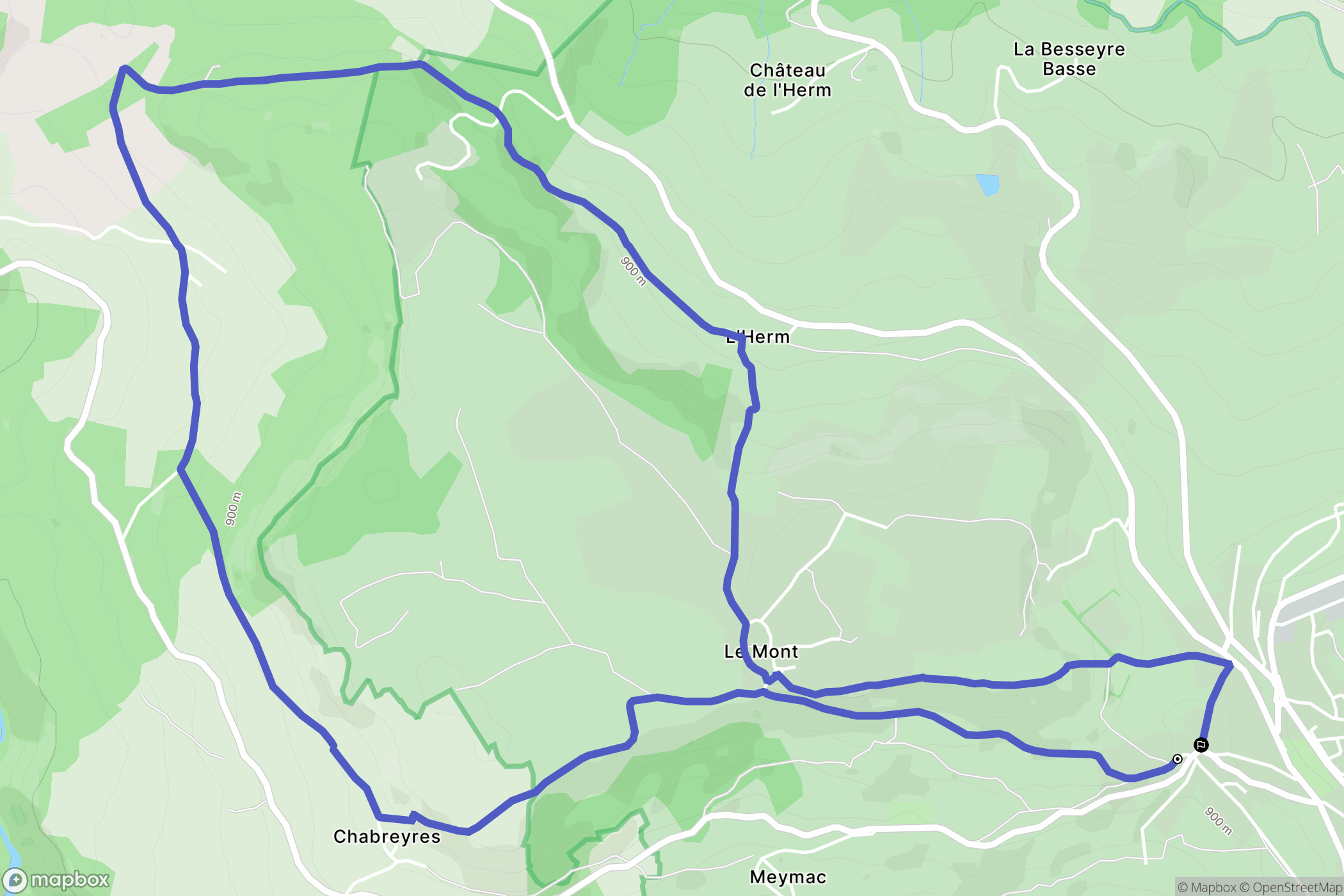 Le Monastier-sur-Gazeille : carte du parcours de randonnée - France
