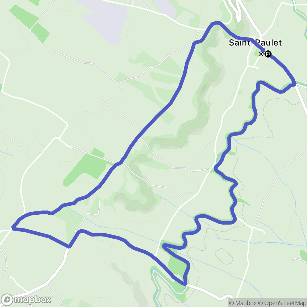 Saint-Paulet : carte du parcours de randonnée - France