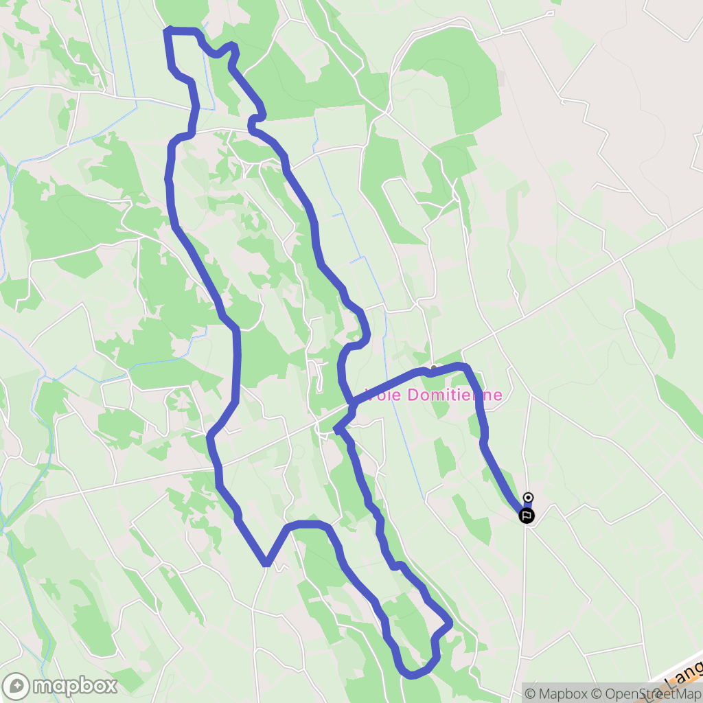 Pinet : carte du parcours de randonnée - France