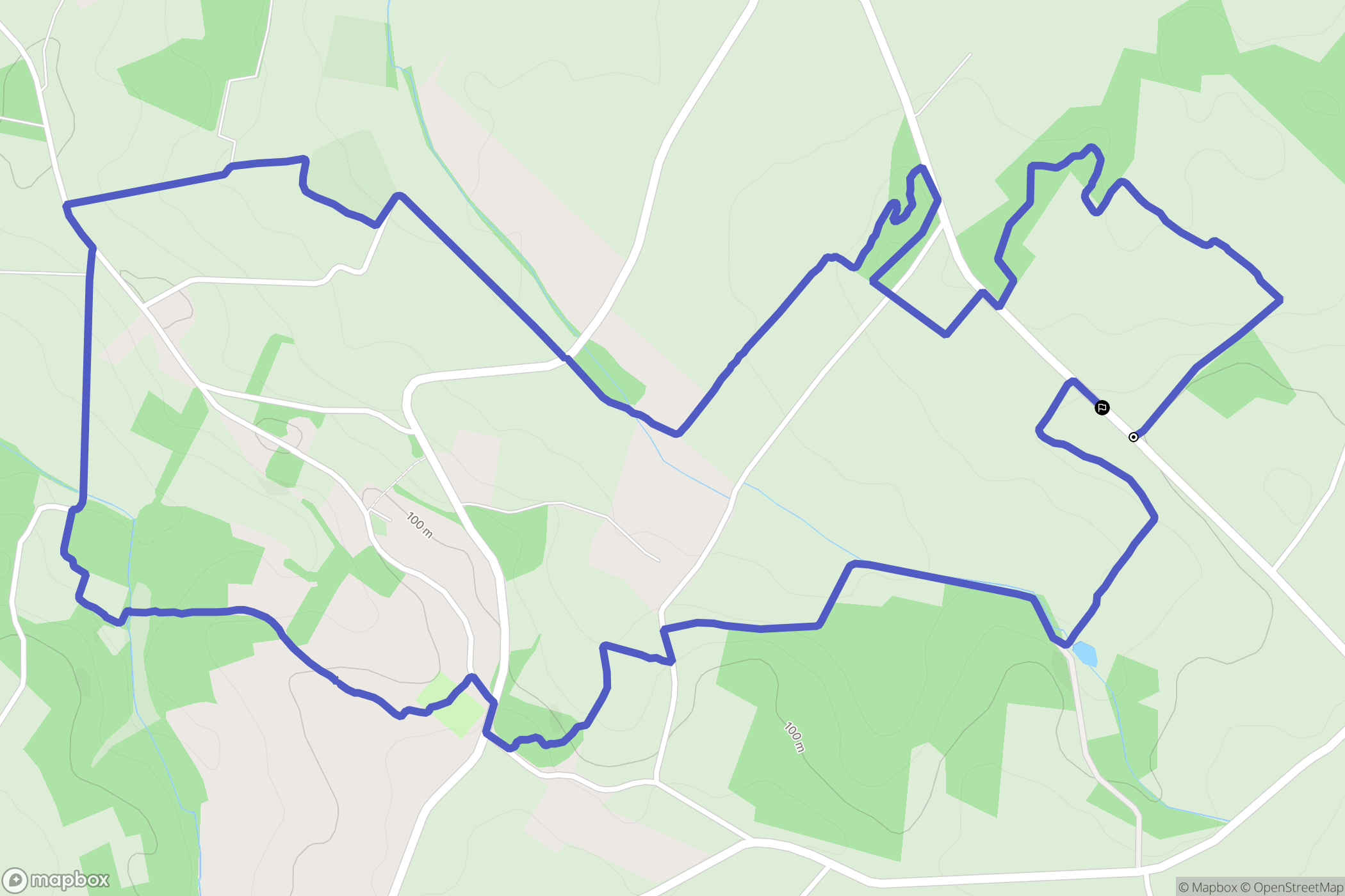Mourens : carte du parcours de randonnée - France