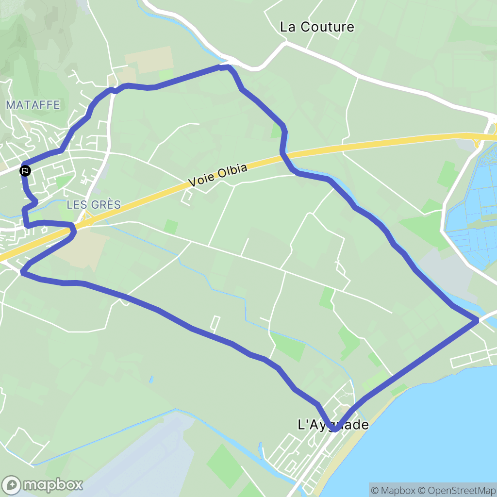 Hyères : carte du parcours de randonnée - France