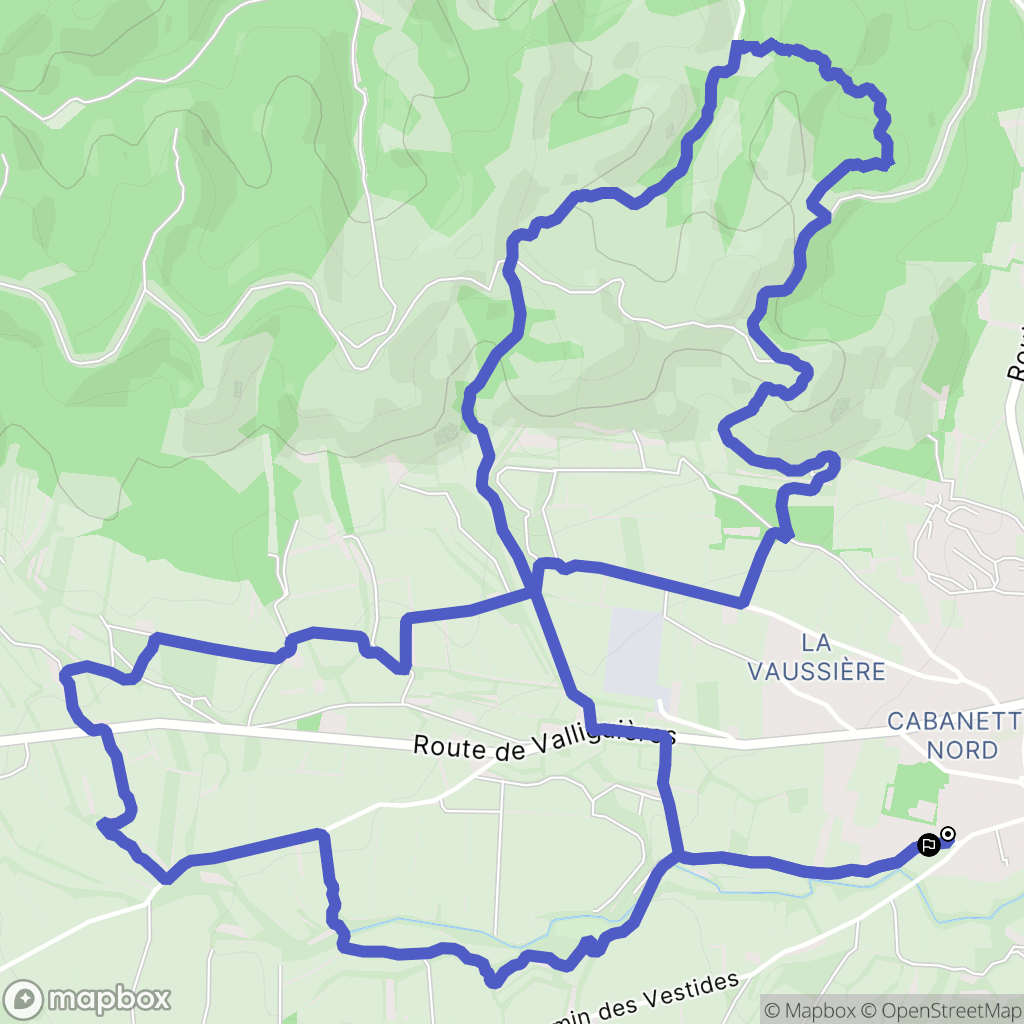 Tavel : carte du parcours de randonnée - France