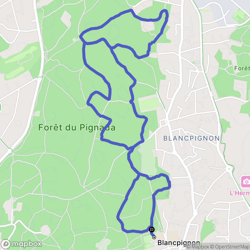 Anglet : carte du parcours de randonnée - France