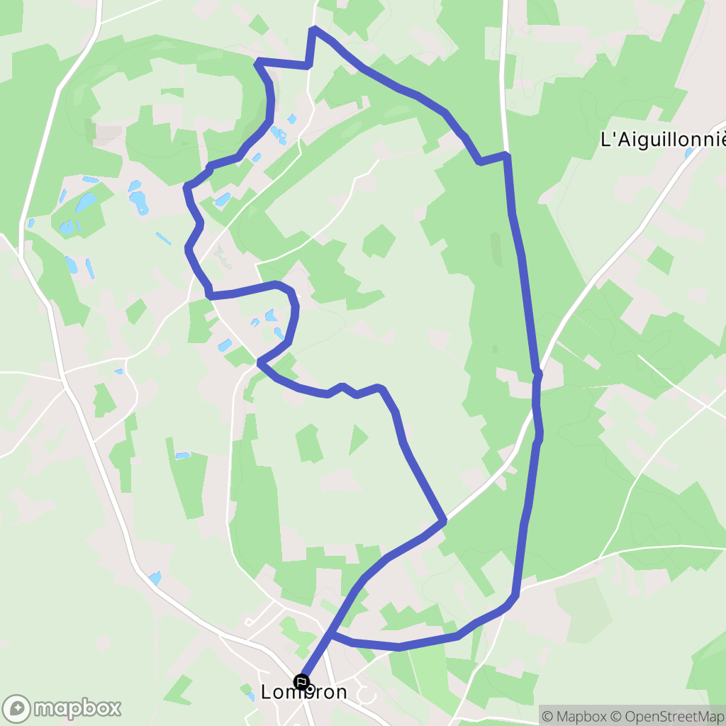Lombron : carte du parcours de randonnée - France