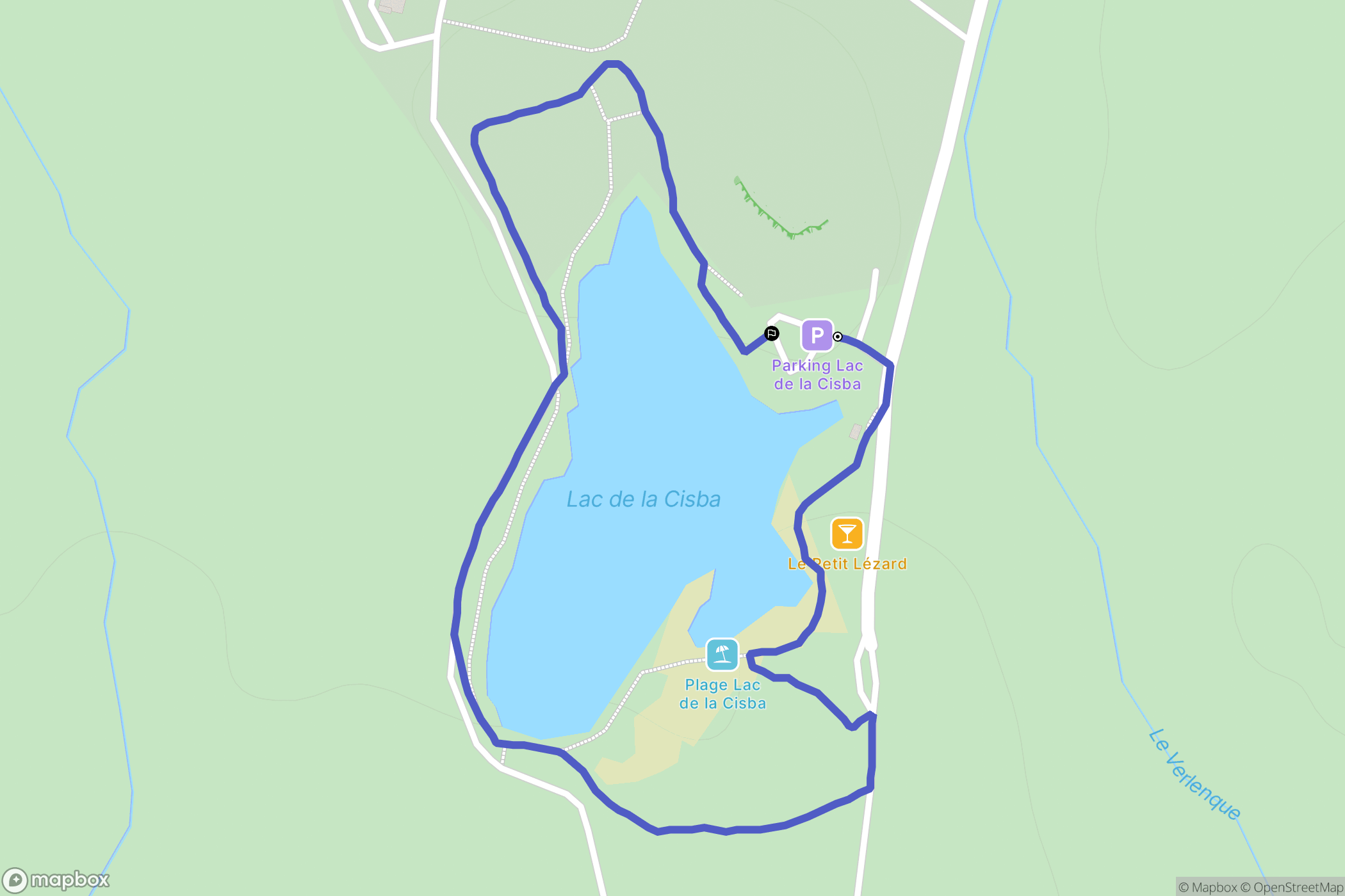 Sévérac-d'Aveyron : carte du parcours de randonnée - France