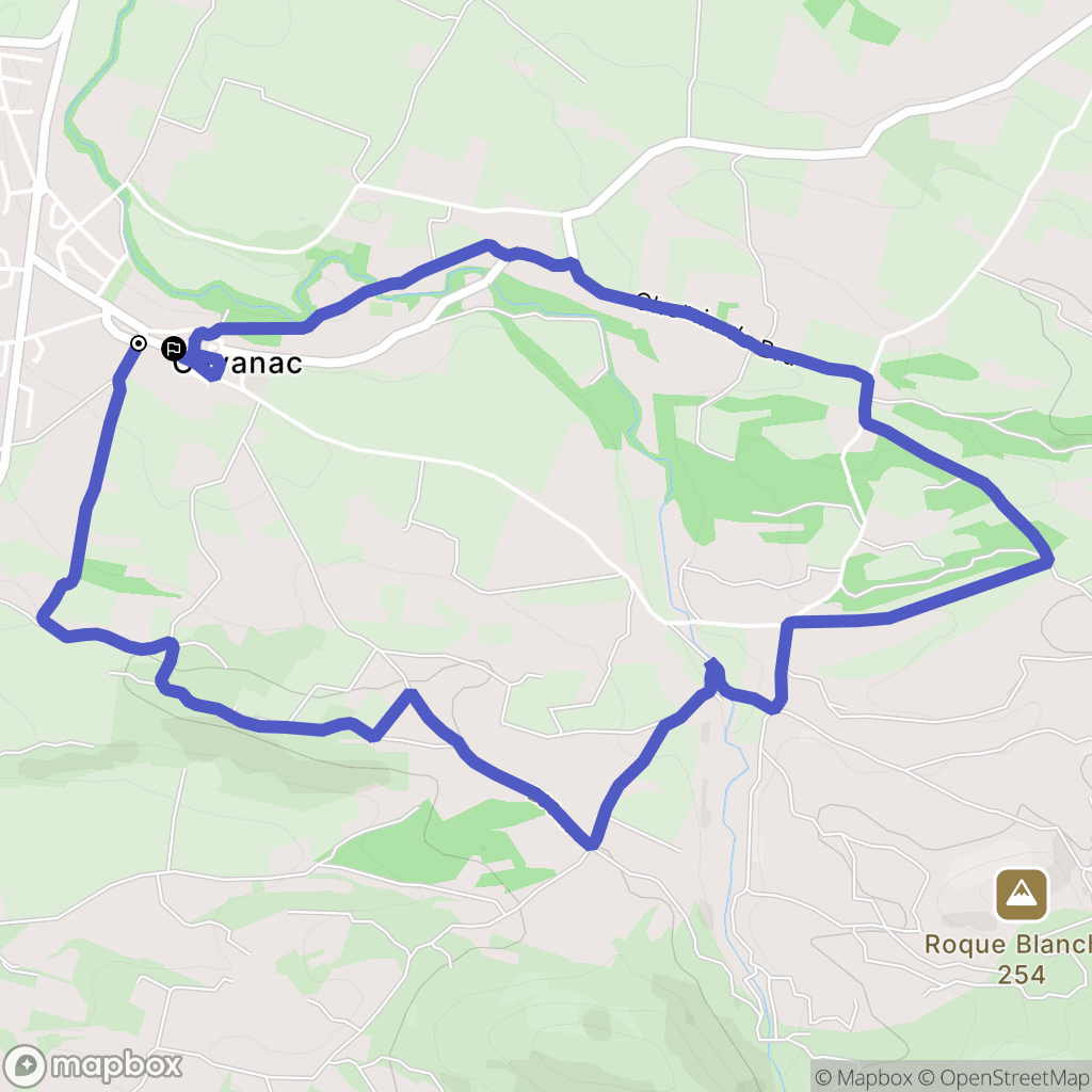Cavanac : carte du parcours de randonnée - France