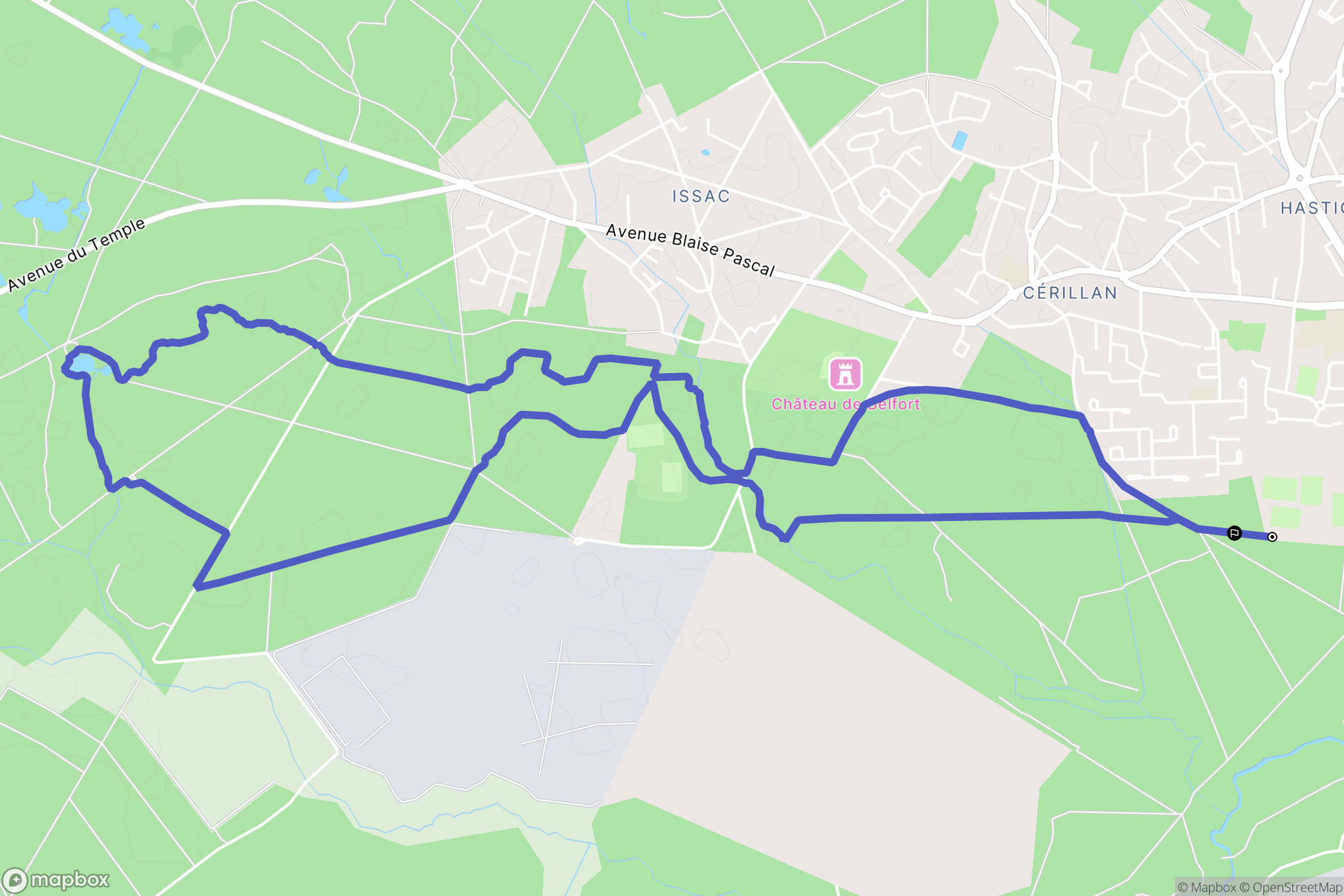 Saint-Médard-en-Jalles : carte du parcours de randonnée - France