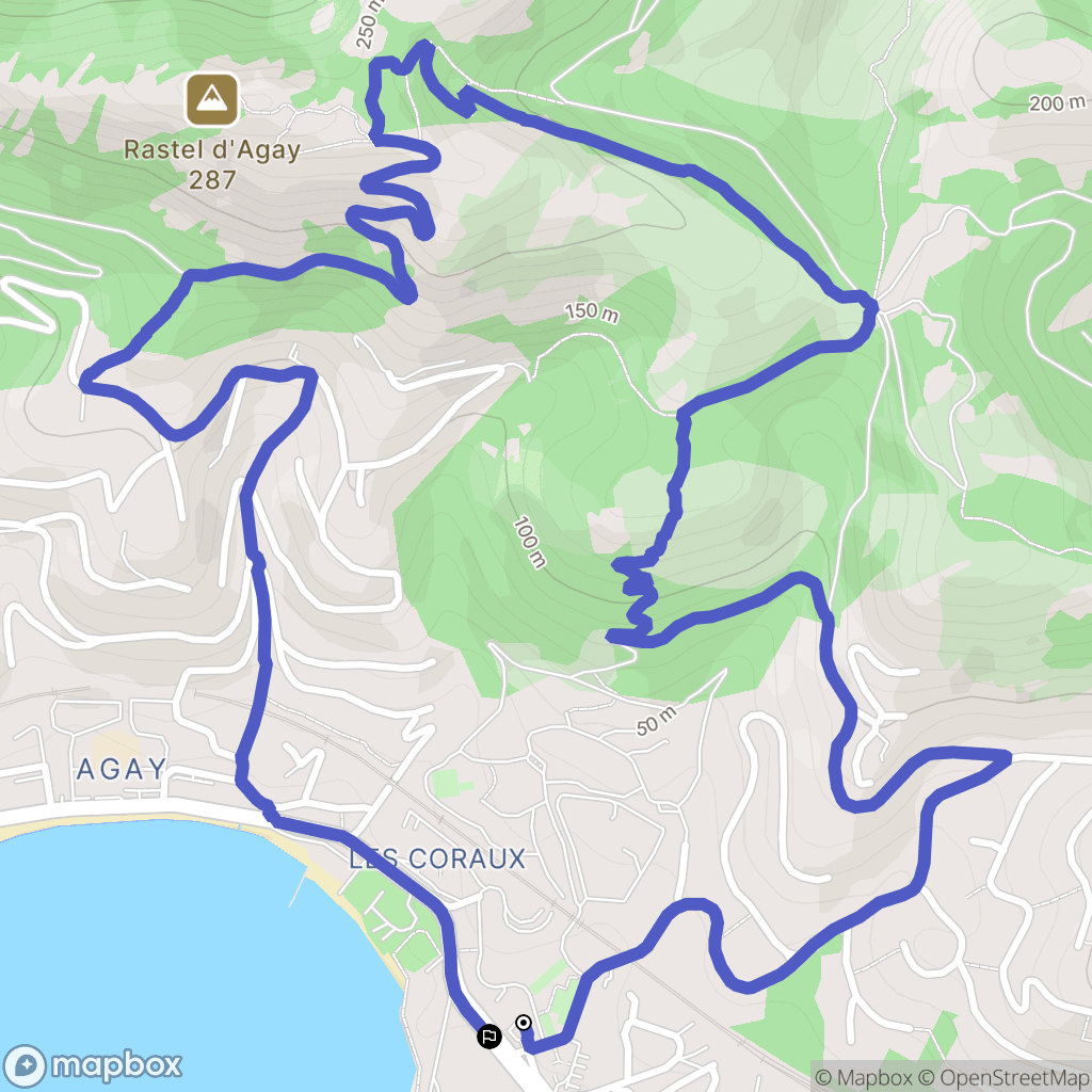 Saint-Raphaël : carte du parcours de randonnée - France