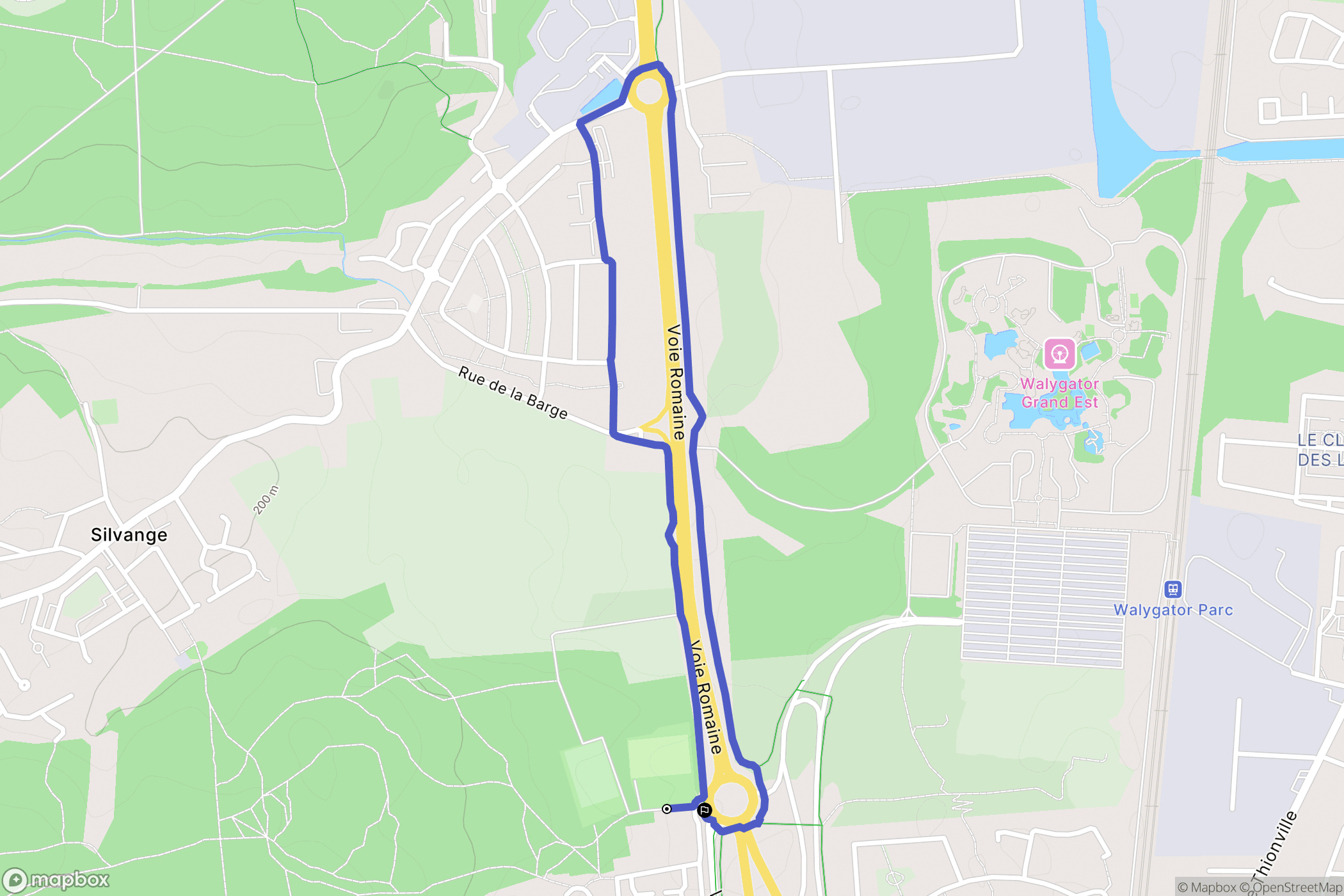 Maizières-lès-Metz : carte du parcours de randonnée - France