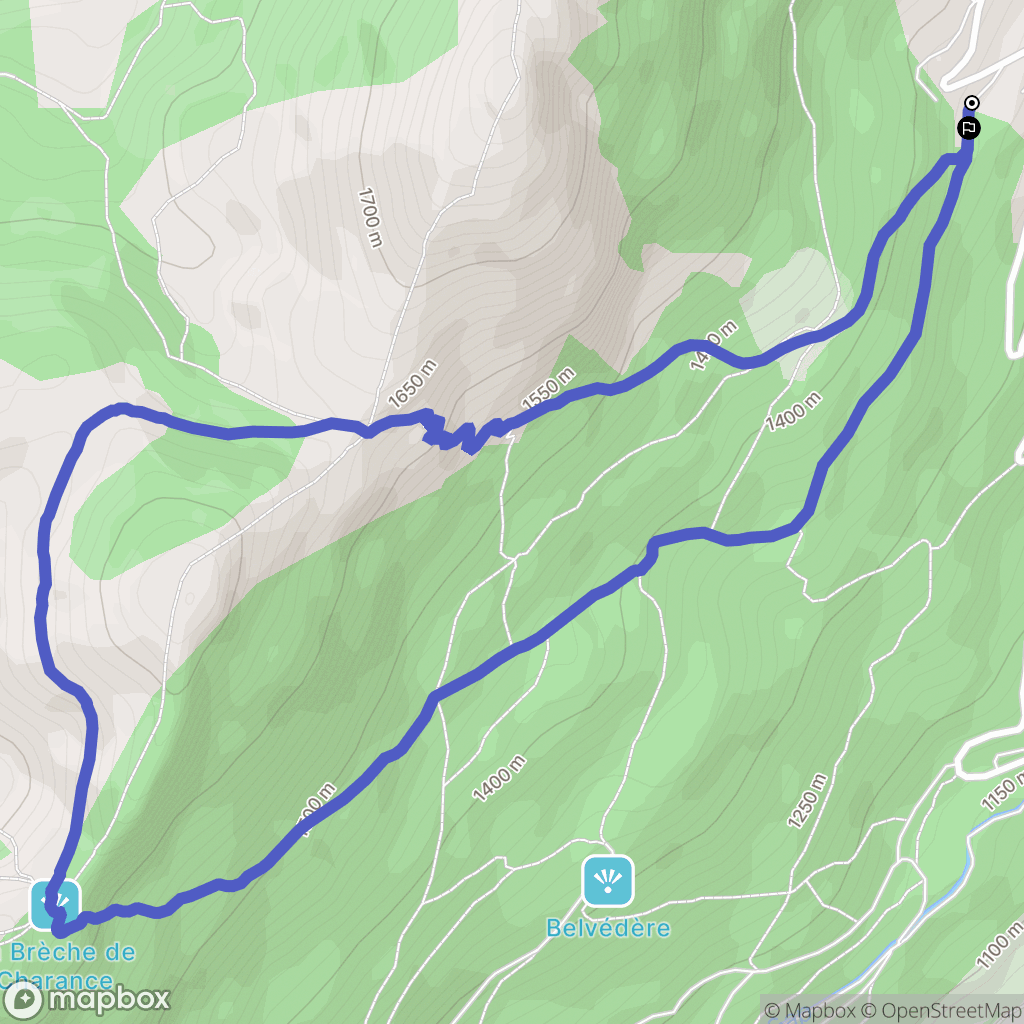 Gap : carte du parcours de randonnée - France