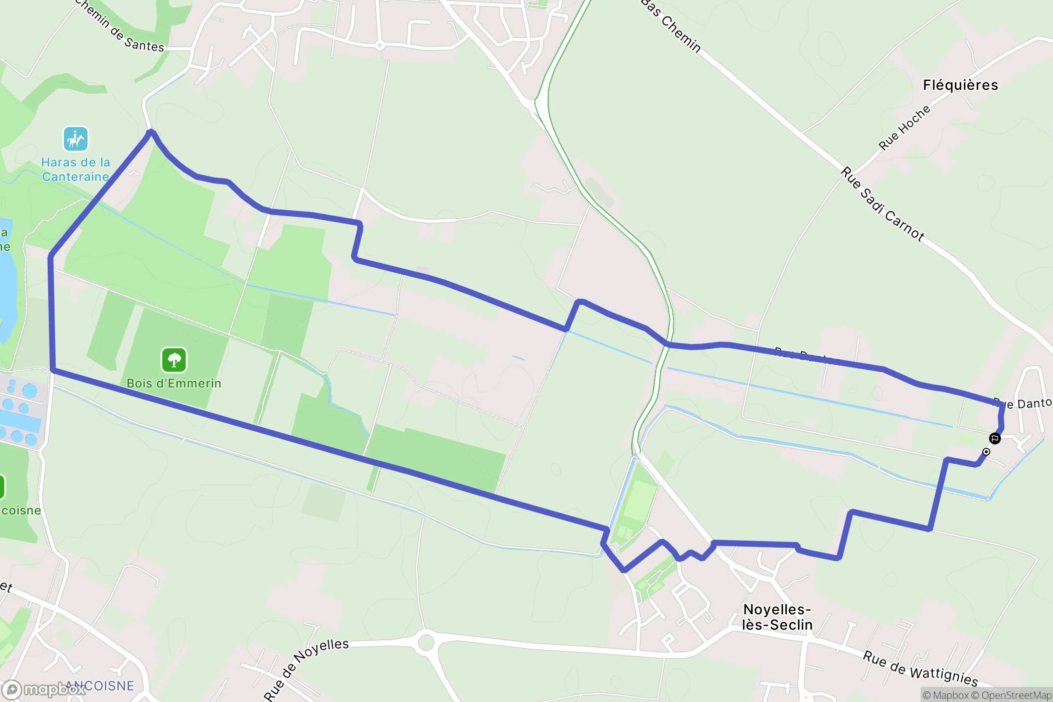 Wattignies : carte du parcours de randonnée - France