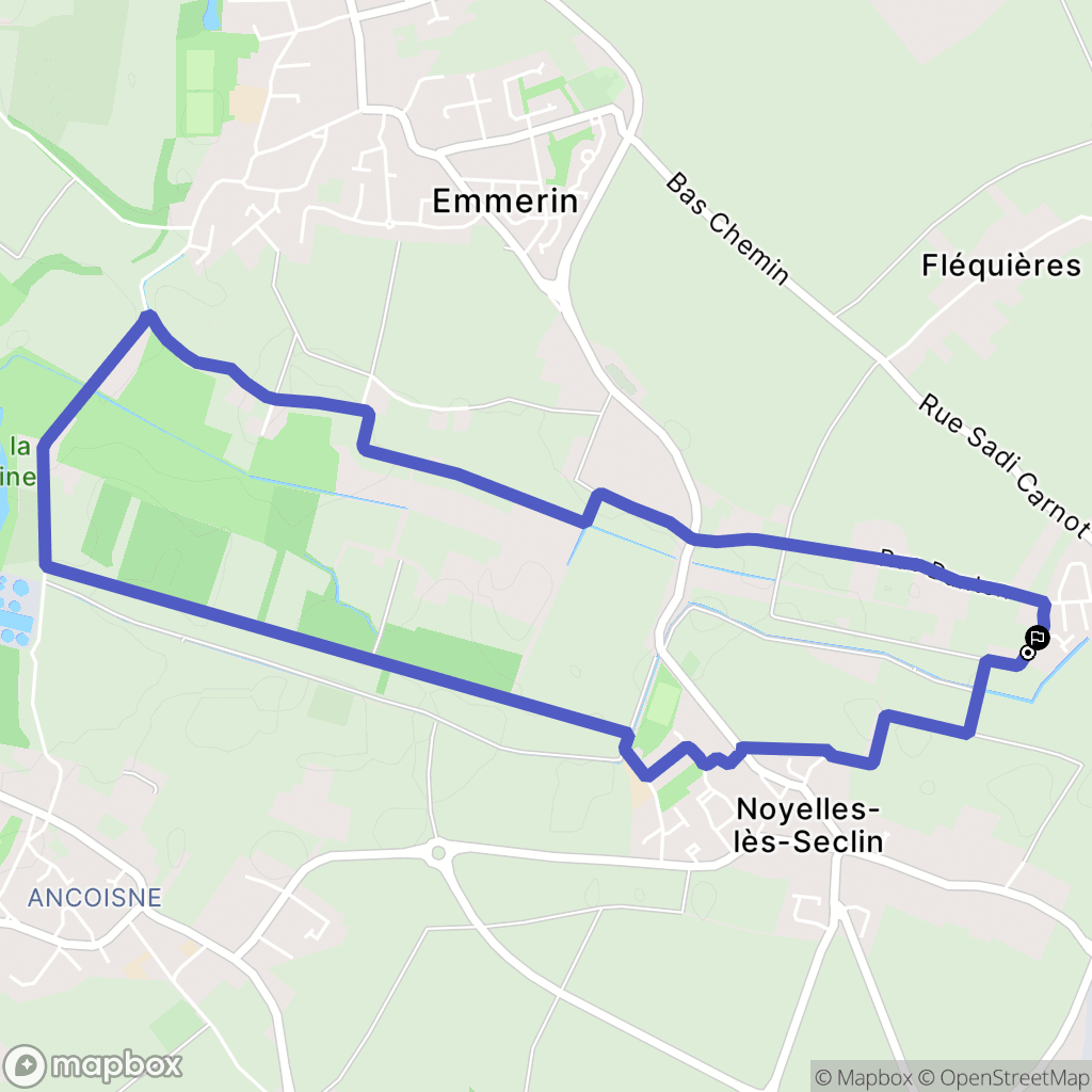 Wattignies : carte du parcours de randonnée - France