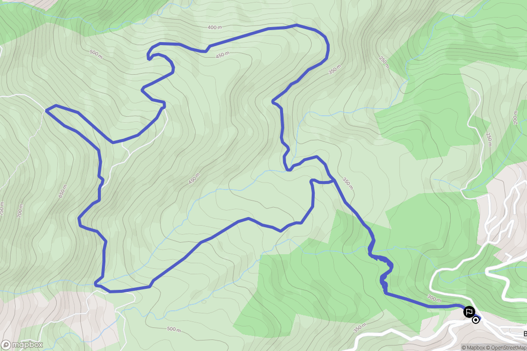 Borgo : carte du parcours de randonnée - France