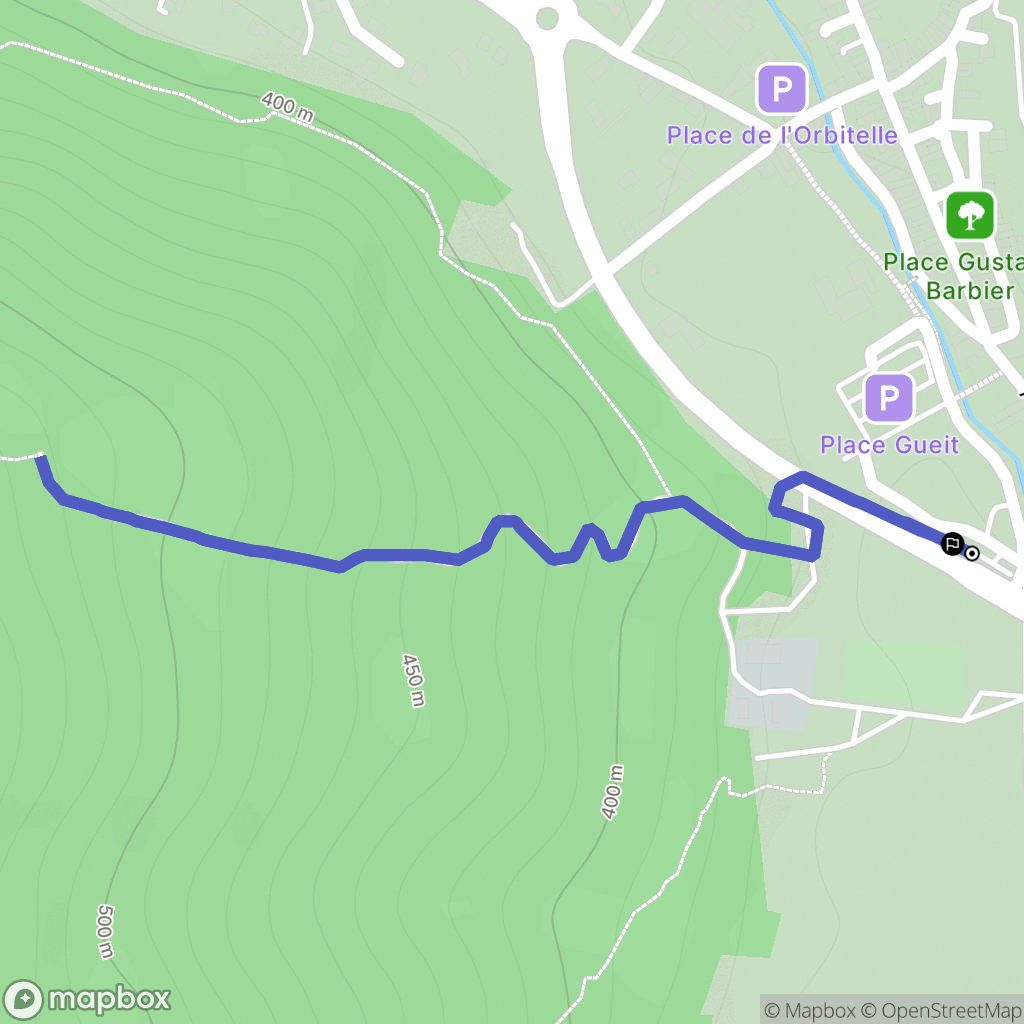 La Roquebrussanne : carte du parcours de randonnée - France