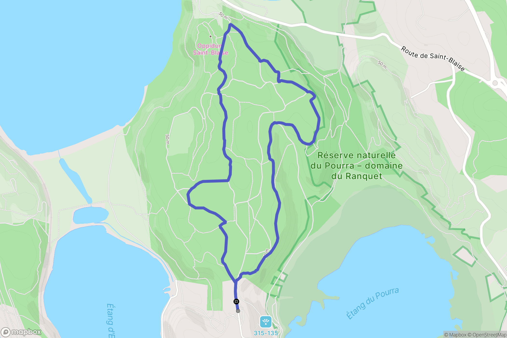 Port-de-Bouc : carte du parcours de randonnée - France