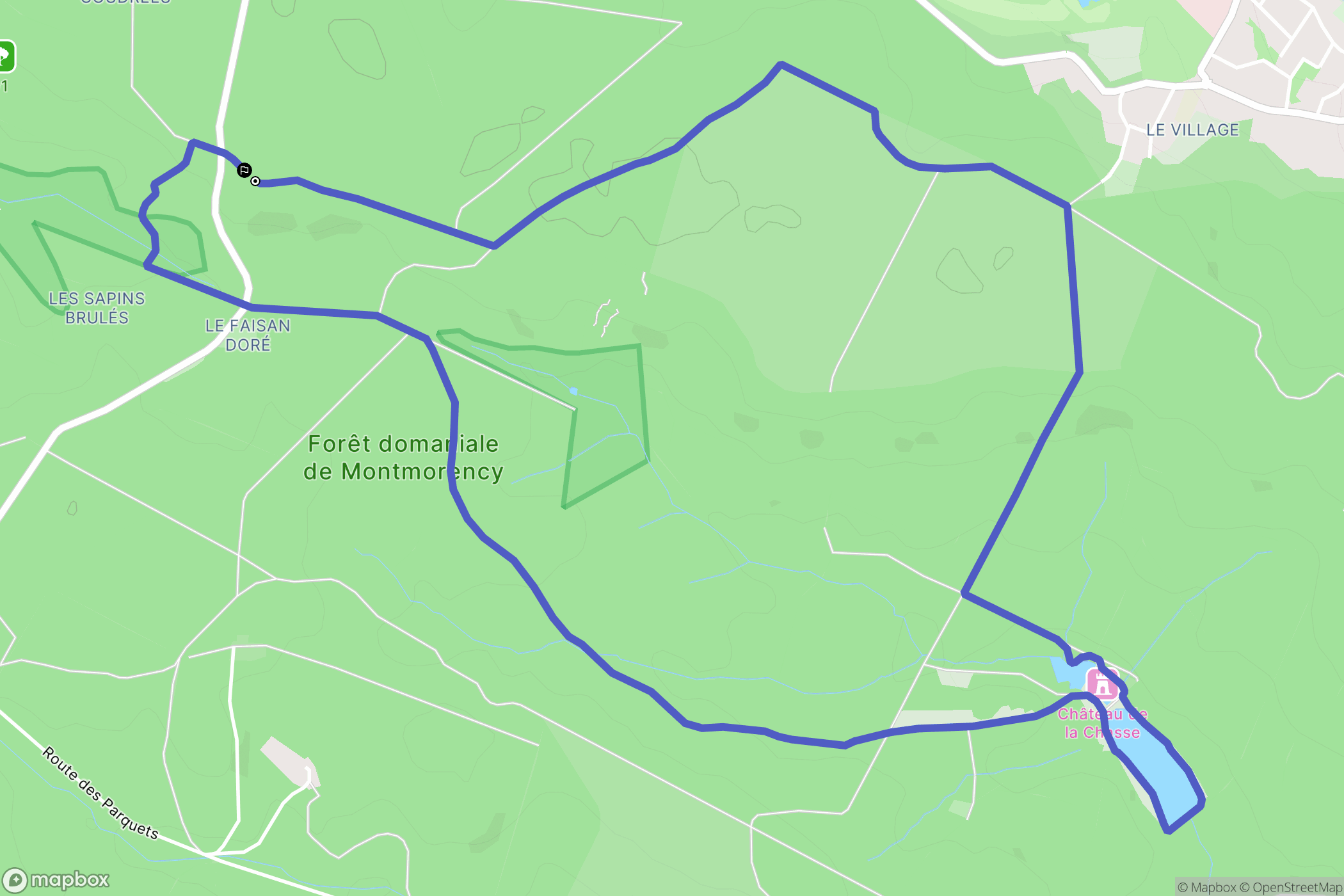 Chauvry : carte du parcours de randonnée - France