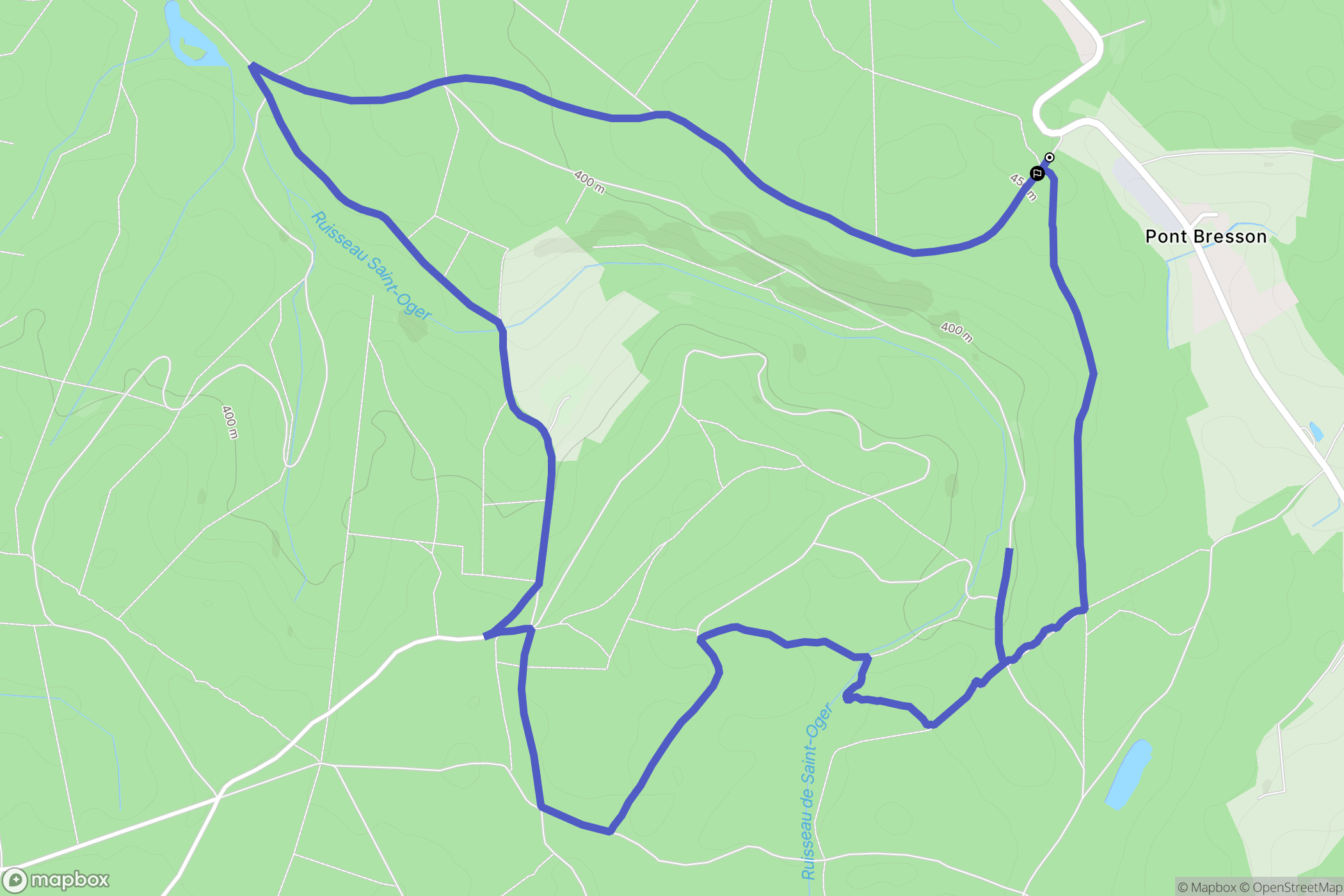 Épinal : carte du parcours de randonnée - France