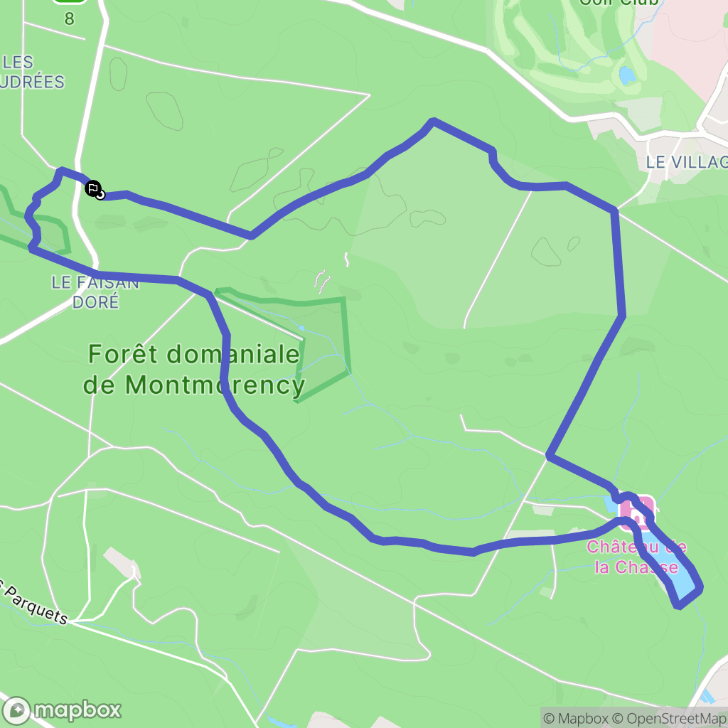 Chauvry : carte du parcours de randonnée - France