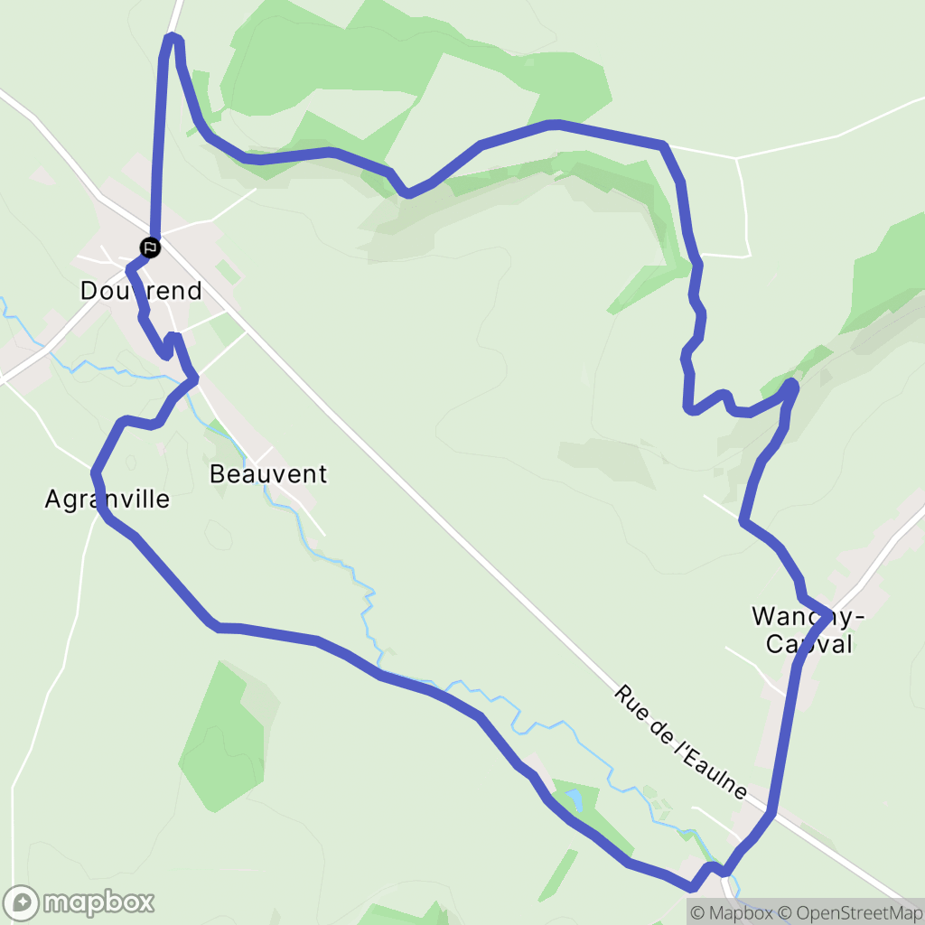 Douvrend : carte du parcours de randonnée - France
