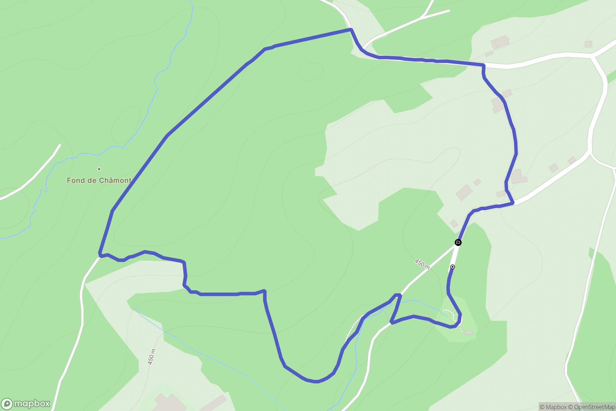 Frapelle : carte du parcours de randonnée - France