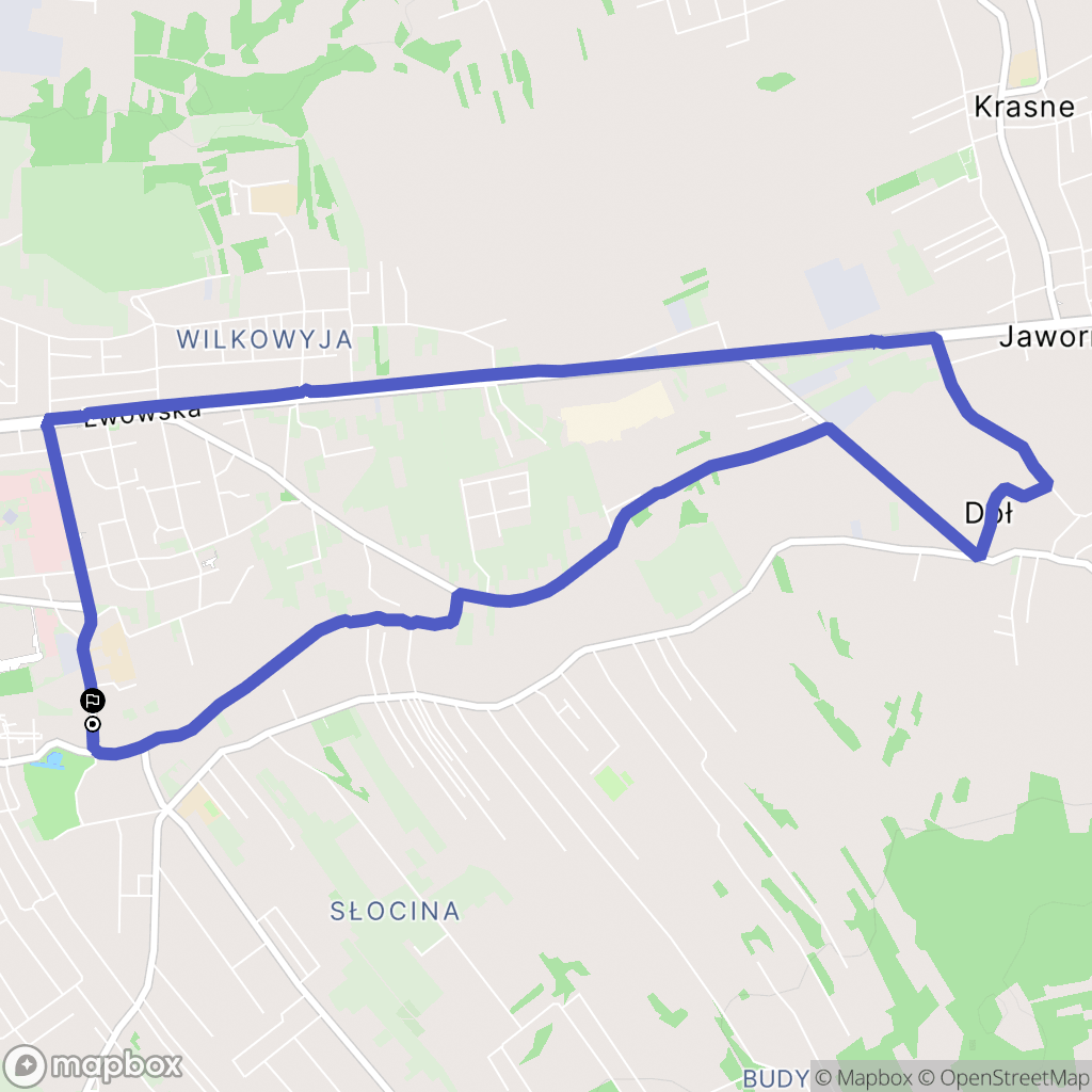 Rzeszów: mapa trasy - Poland