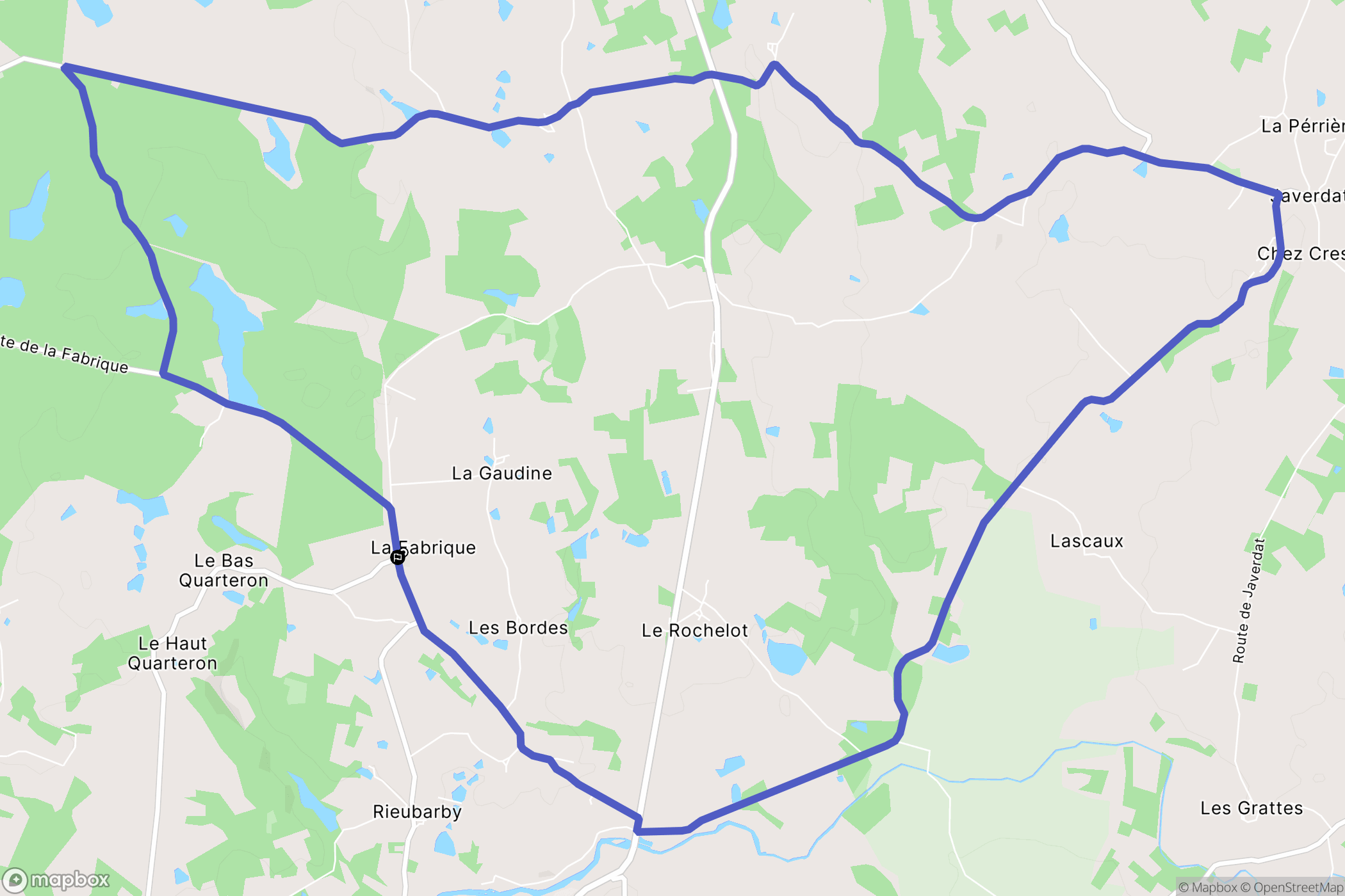Saint-Brice-sur-Vienne : carte du parcours de randonnée - France