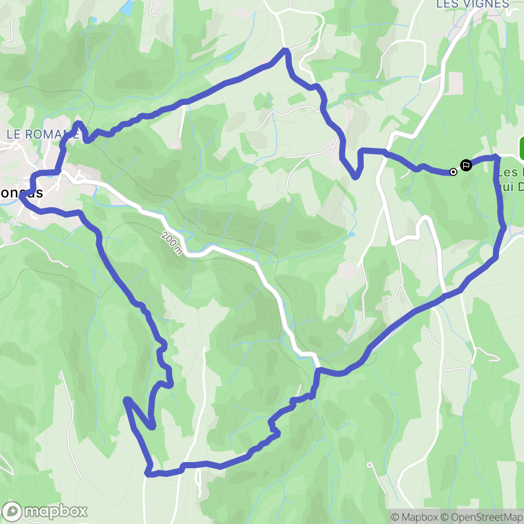 Saint-Barthélémy-de-Vals : carte du parcours de randonnée - France