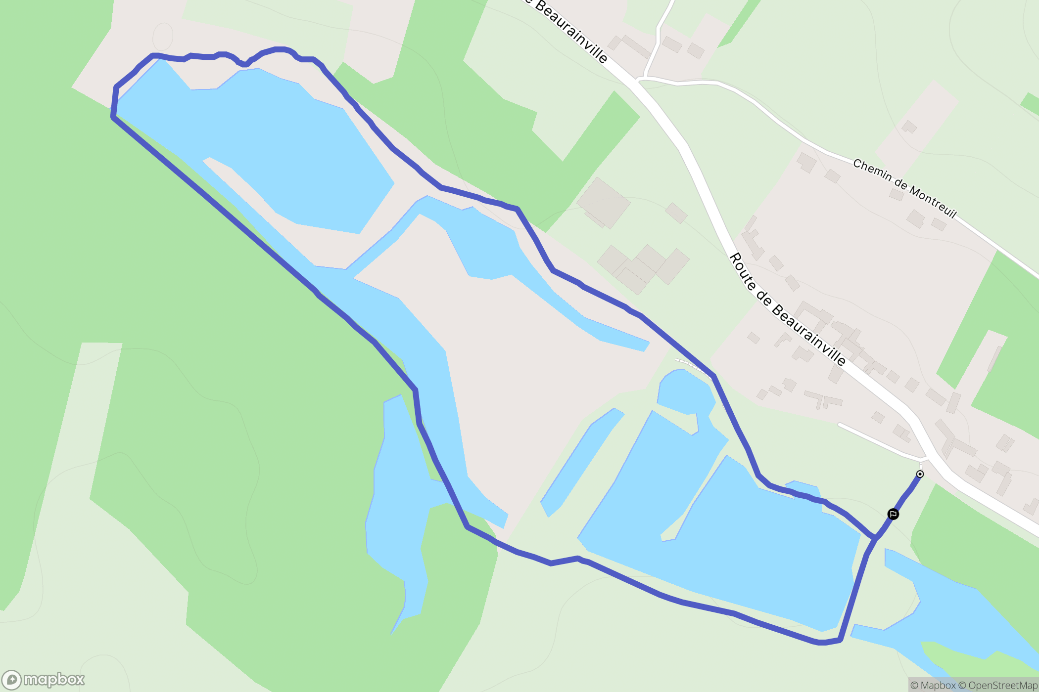Contes : carte du parcours de randonnée - France