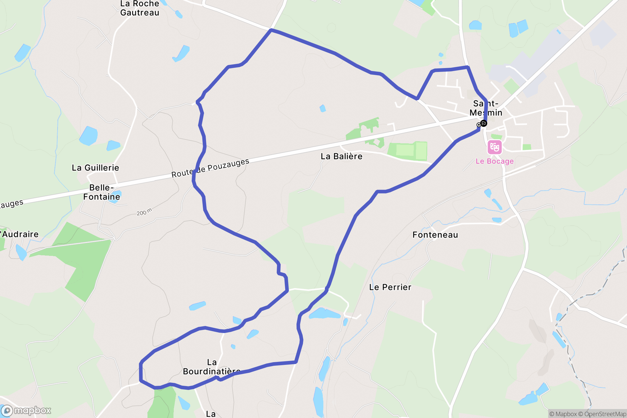 Saint-Mesmin : carte du parcours de randonnée - France