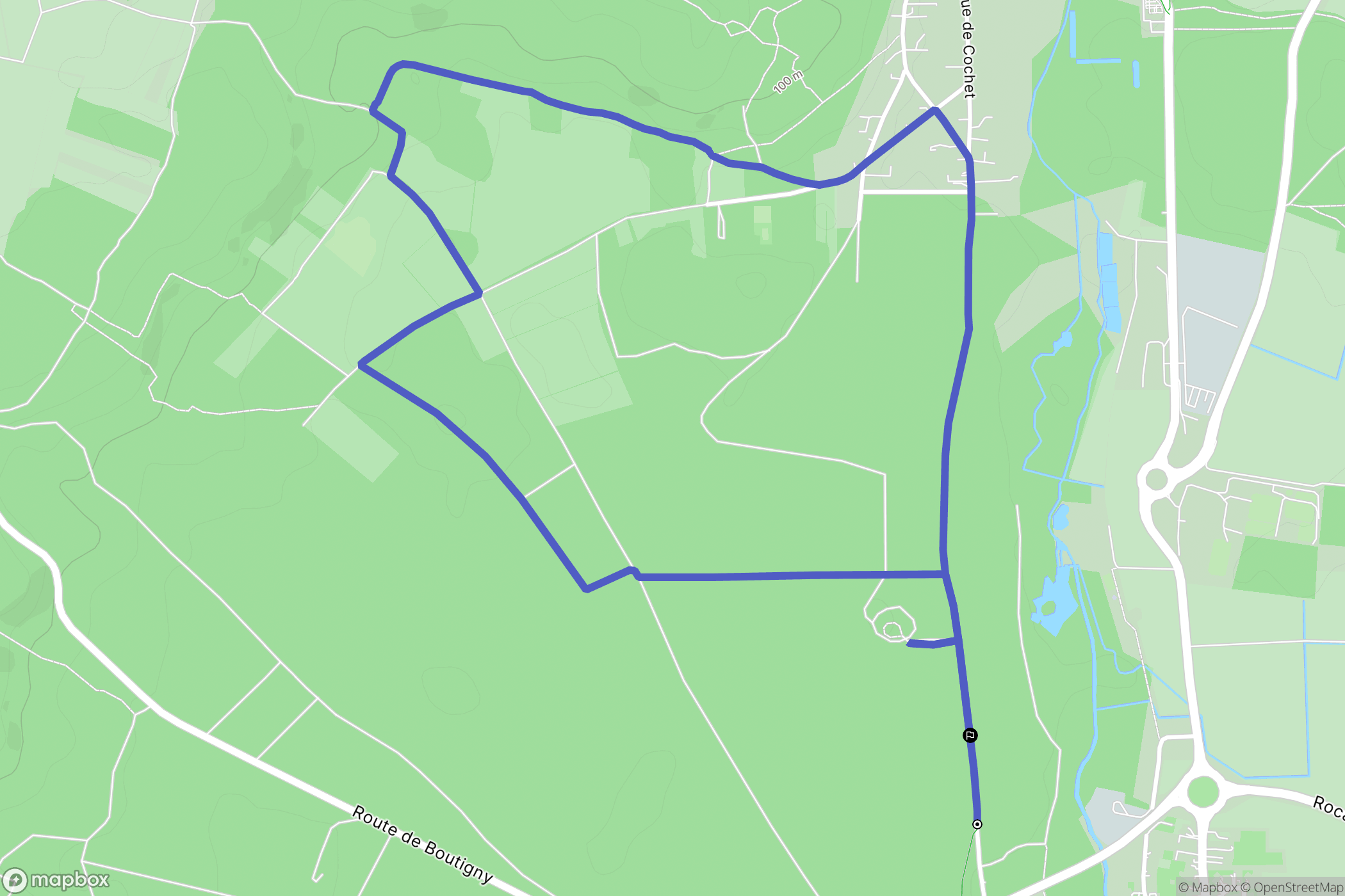 Milly-la-Forêt : carte du parcours de randonnée - France