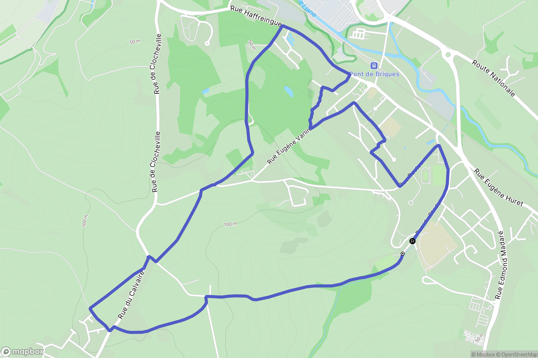 Saint-Étienne-au-Mont : carte du parcours de randonnée - France