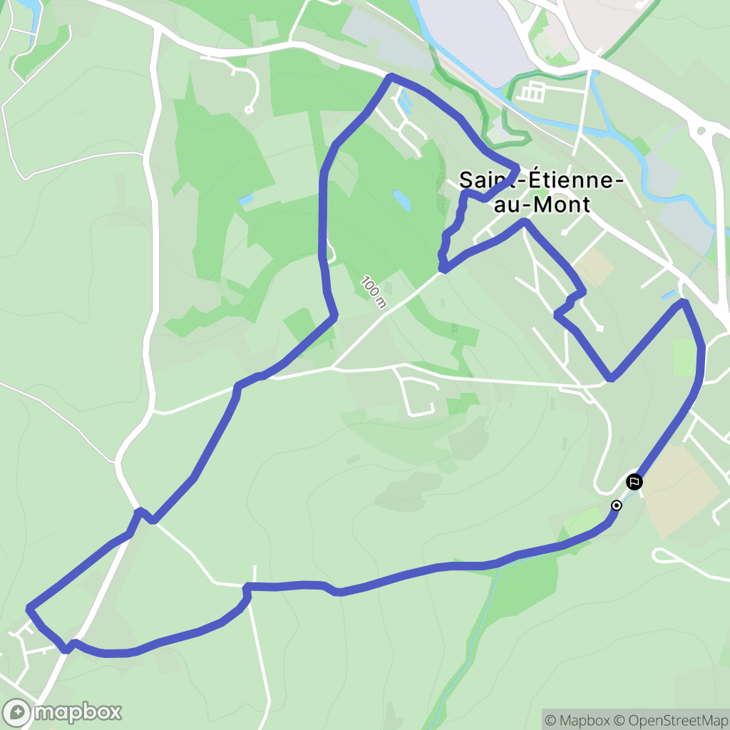 Saint-Étienne-au-Mont : carte du parcours de randonnée - France