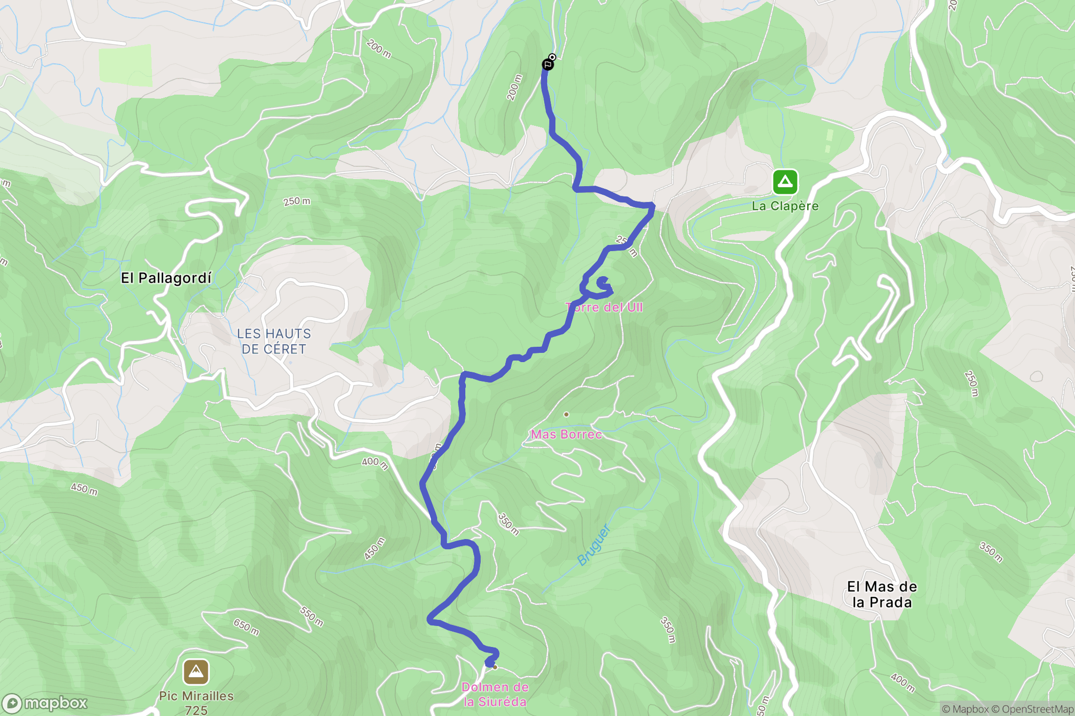 Maureillas-Las-Illas : carte du parcours de randonnée - France