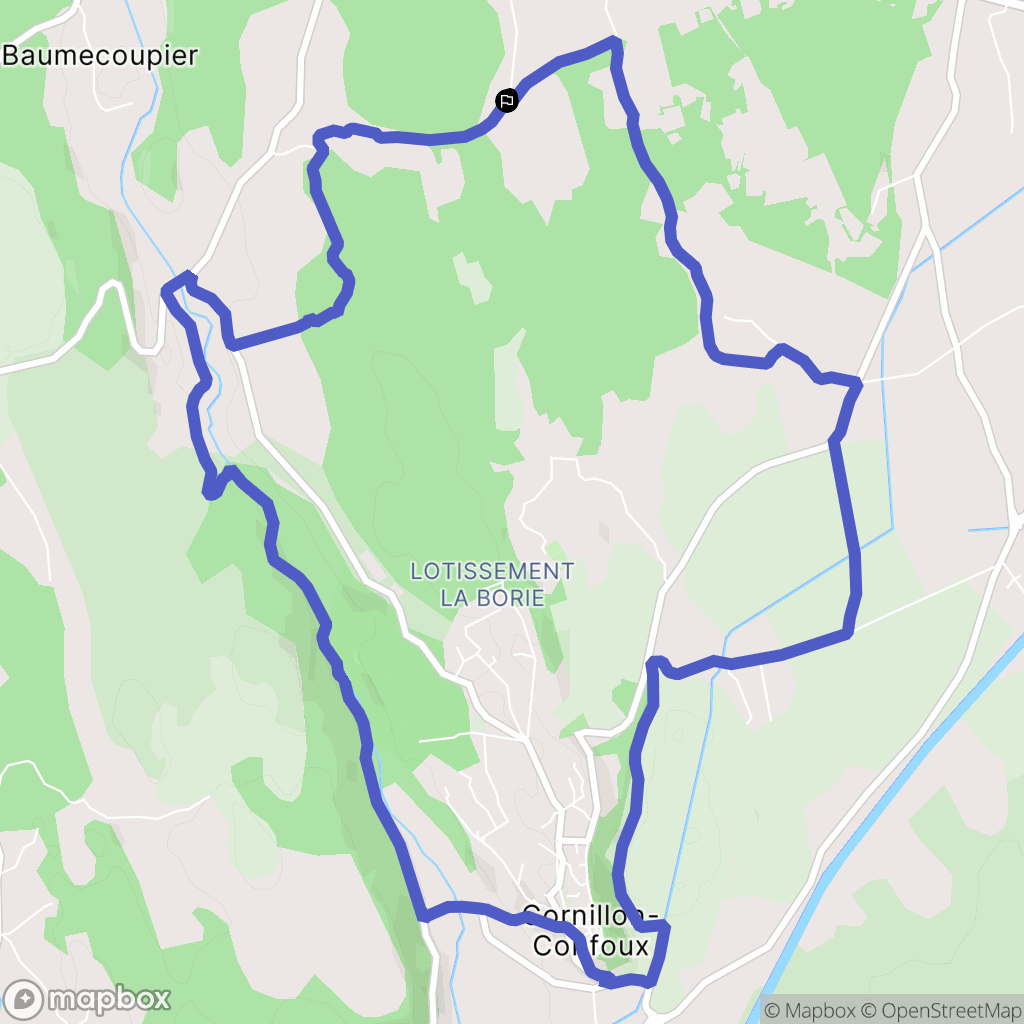 Grans : carte du parcours de randonnée - France