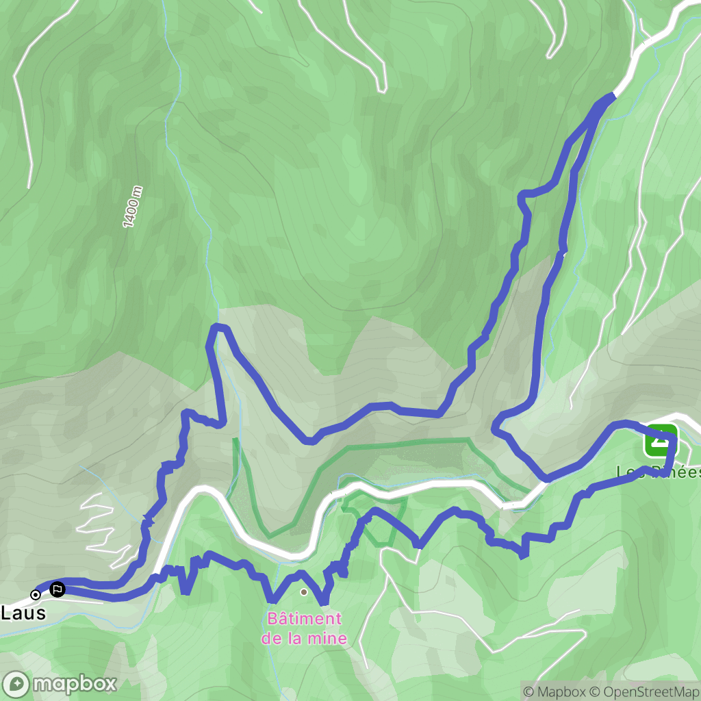 Barles : carte du parcours de randonnée - France