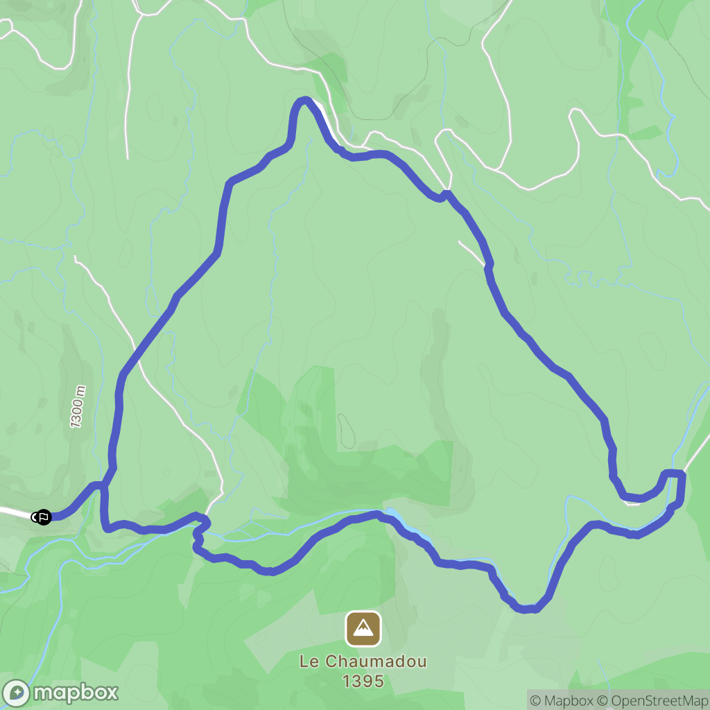 Pont-de-Montvert-Sud-Mont-Lozère : carte du parcours de randonnée - France