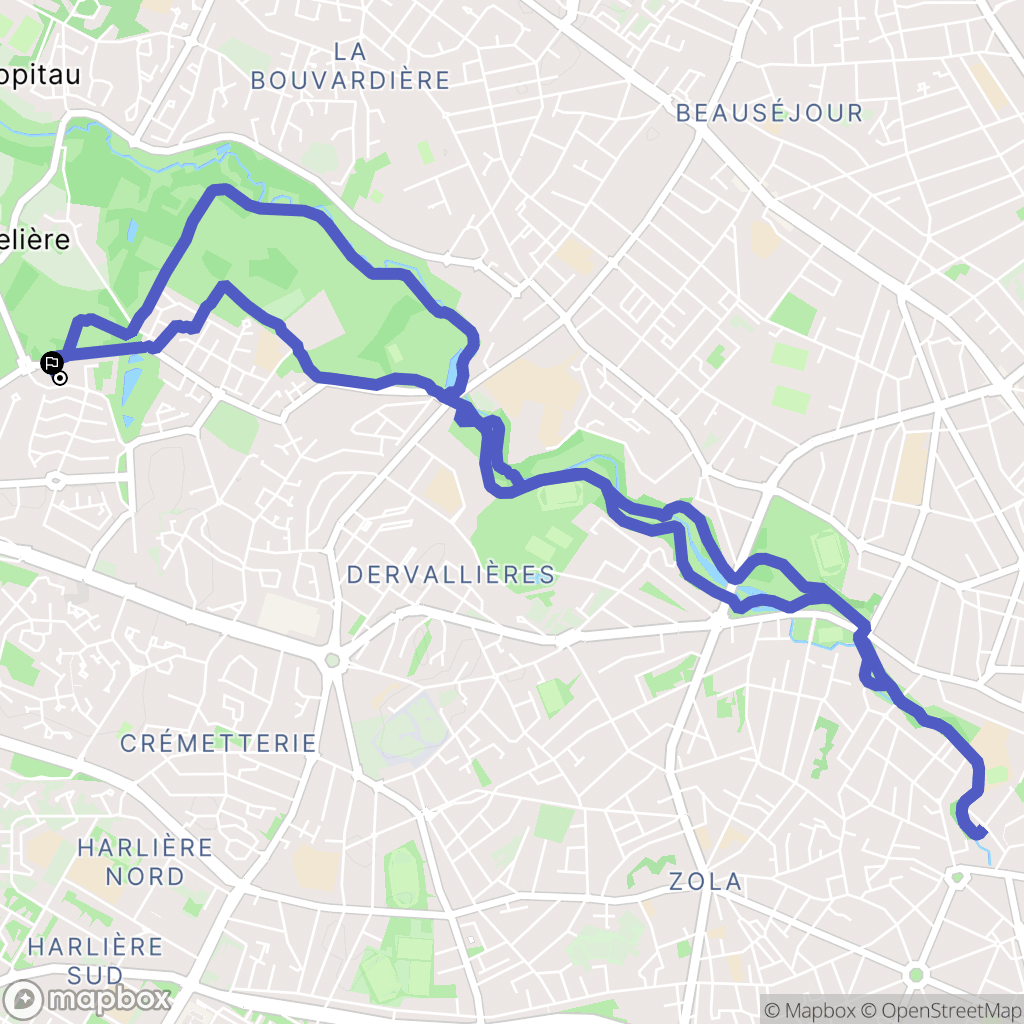 Saint-Herblain : carte du parcours de randonnée - France