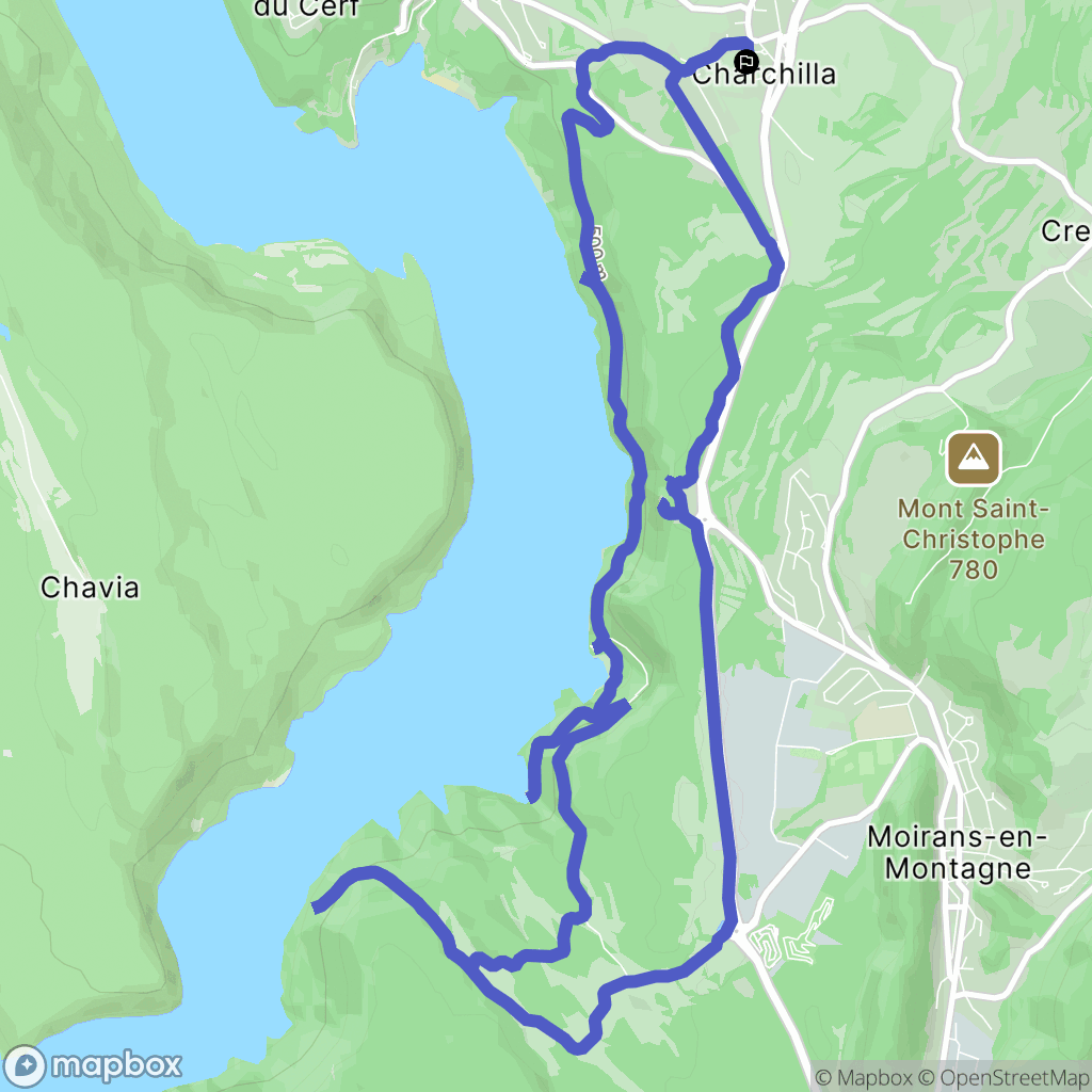 Charchilla : carte du parcours de randonnée - France