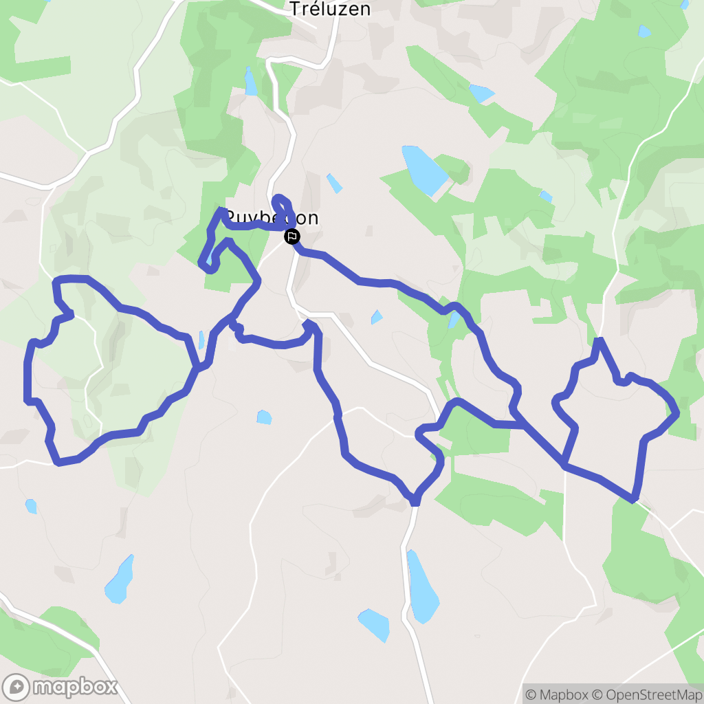 Puybegon : carte du parcours de randonnée - France