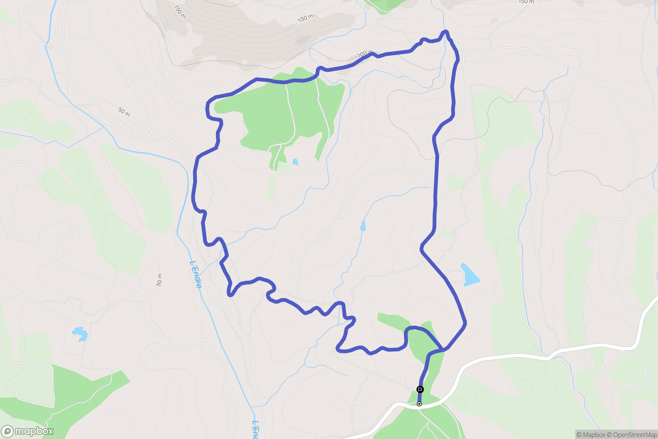 Le Muy : carte du parcours de randonnée - France