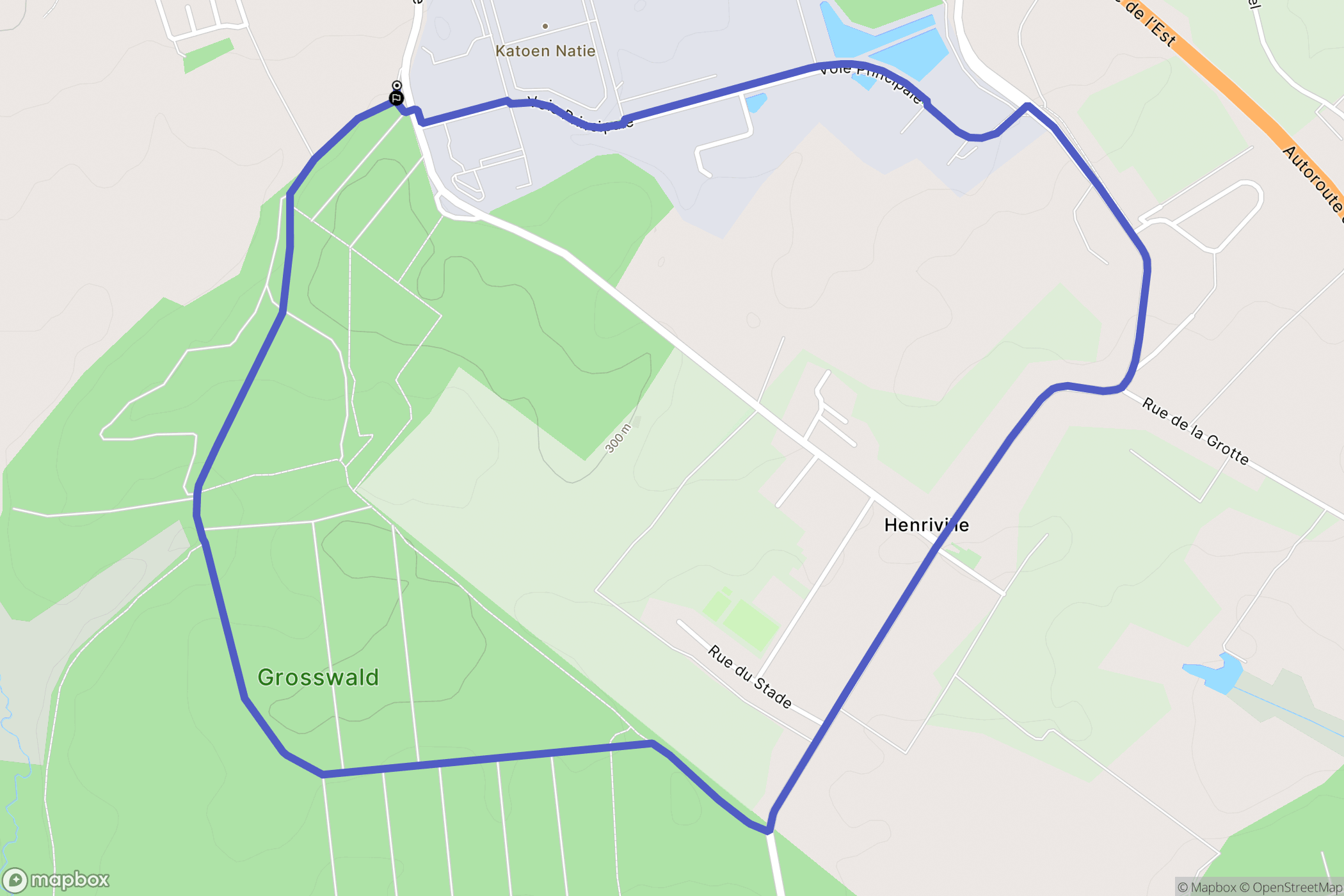 Seingbouse : carte du parcours de randonnée - France