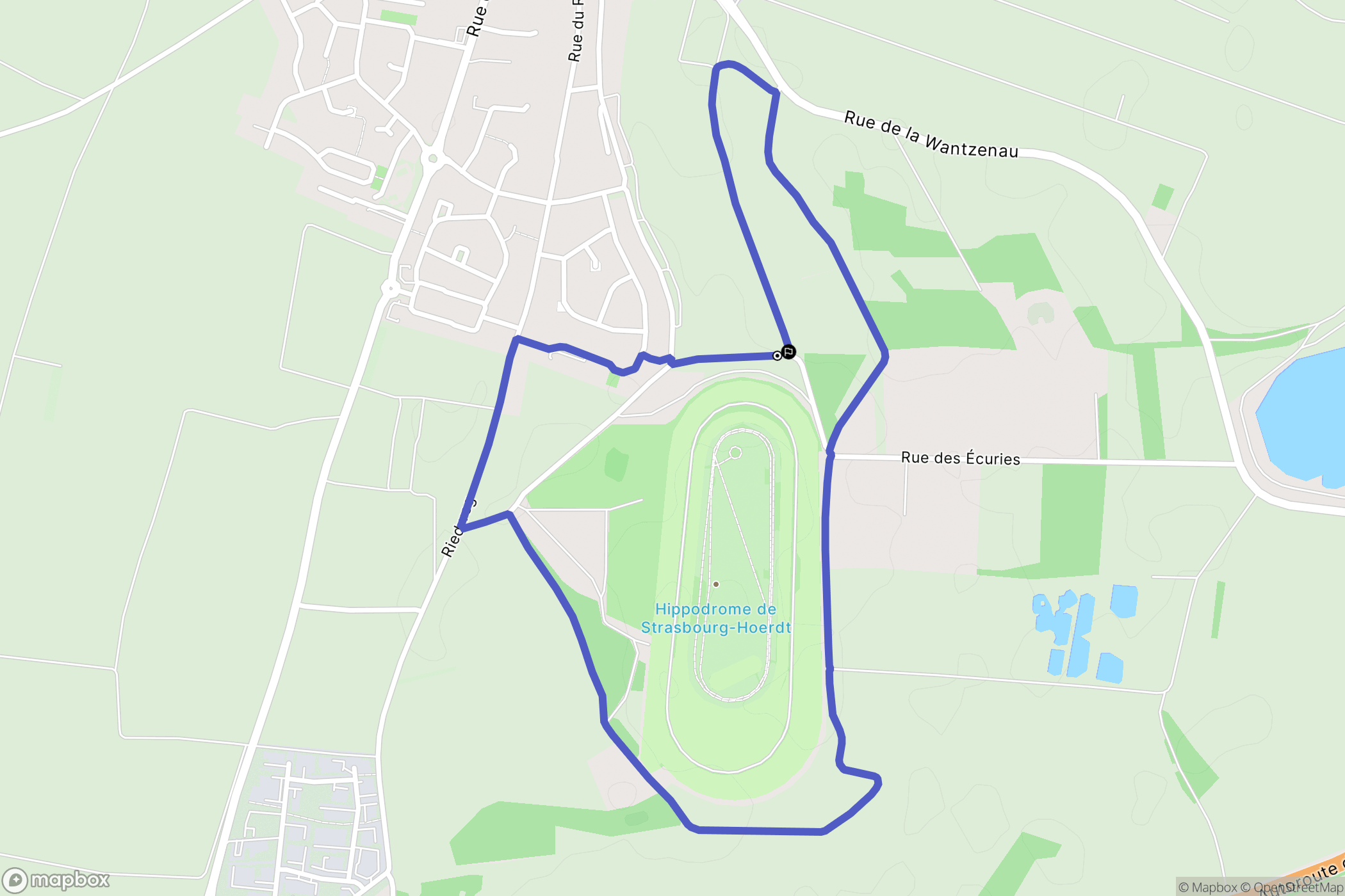 Hœrdt : carte du parcours de randonnée - France