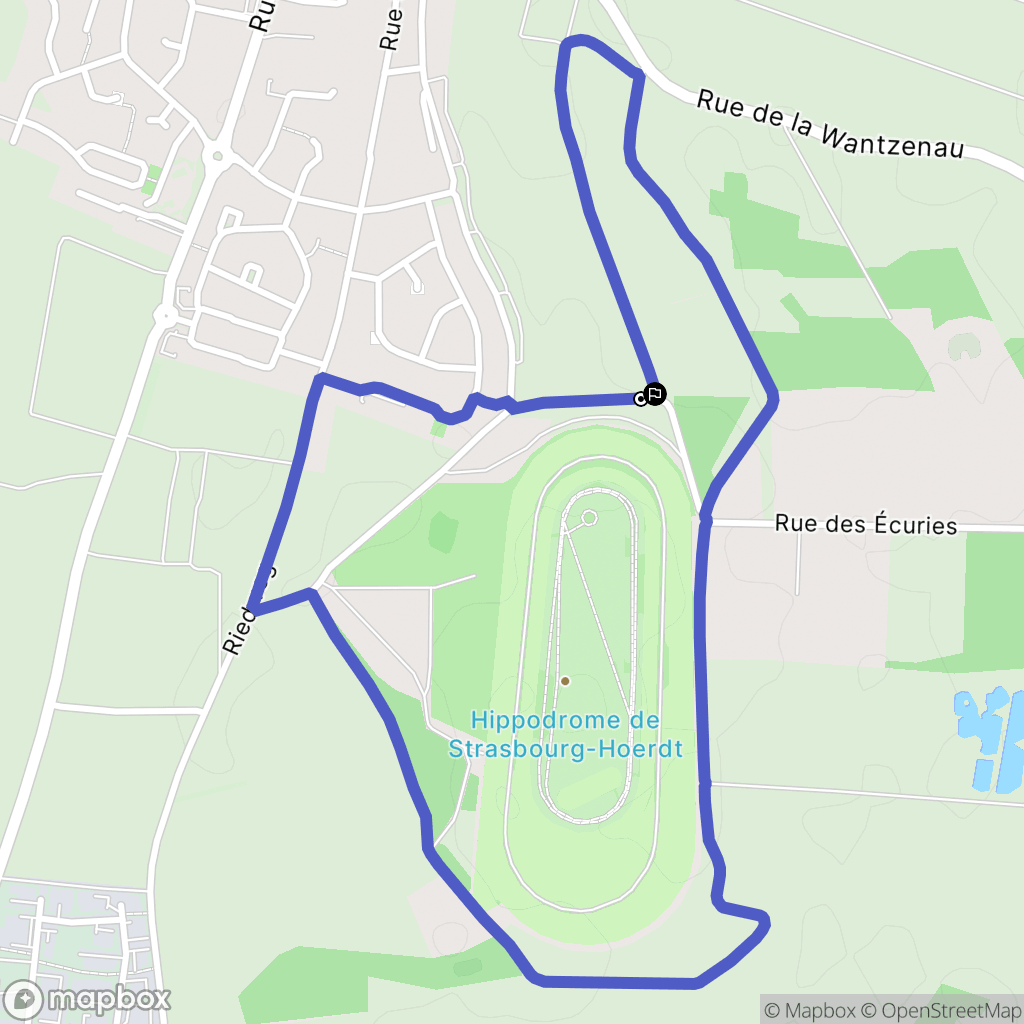 Hœrdt : carte du parcours de randonnée - France