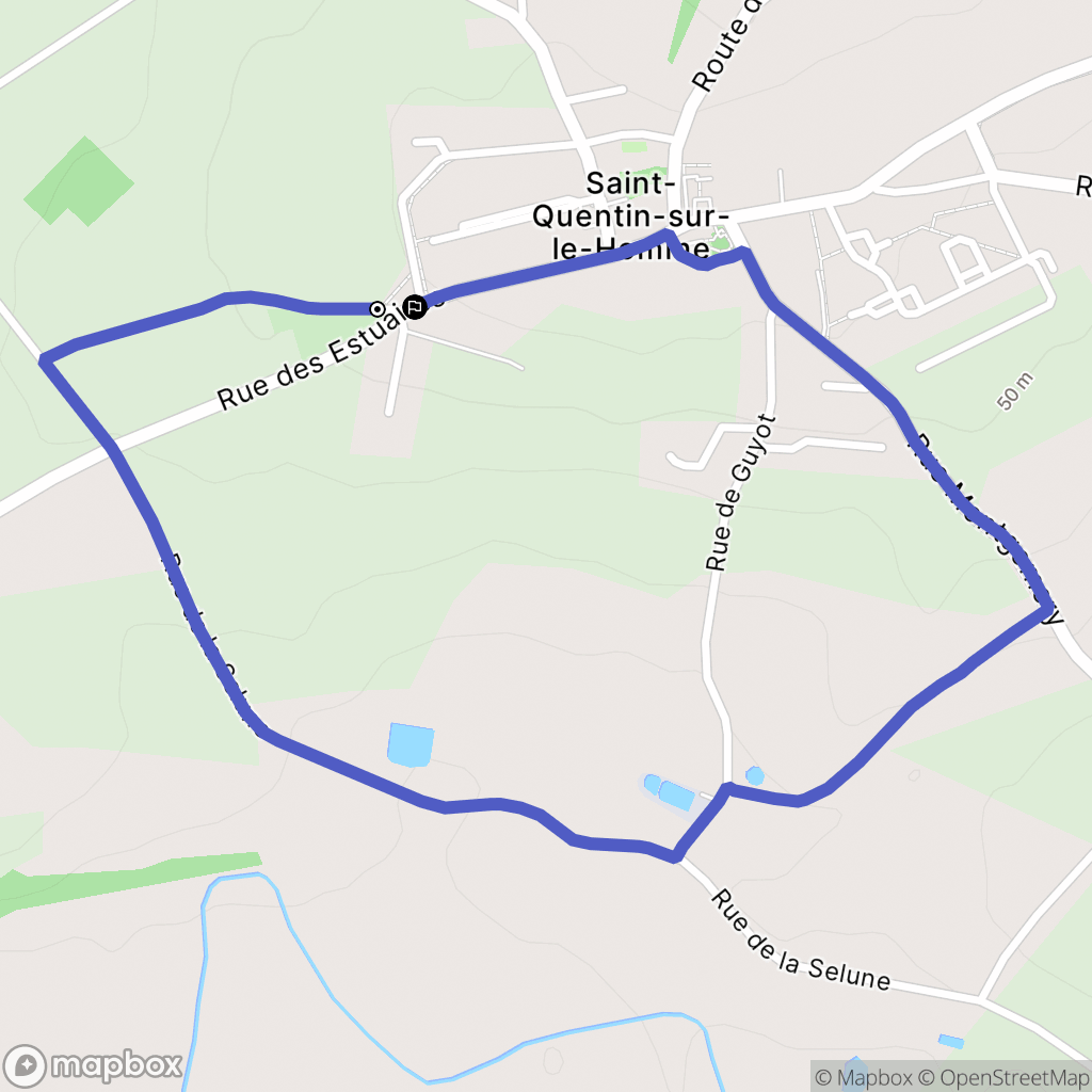 Saint-Quentin-sur-le-Homme : carte du parcours de randonnée - France