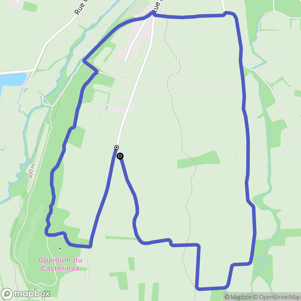 Orleix : carte du parcours de randonnée - France