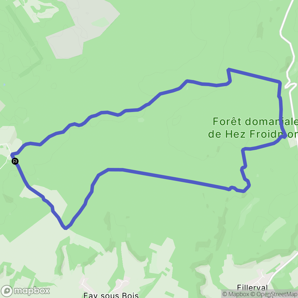 Hermes : carte du parcours de randonnée - France