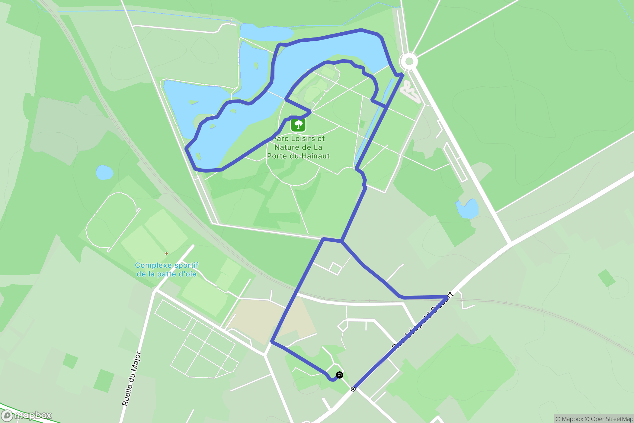 Raismes : carte du parcours de randonnée - France