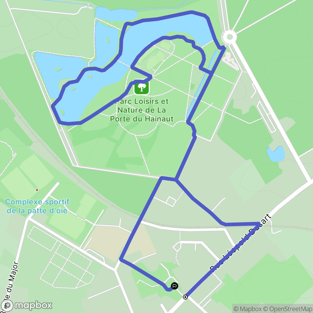Raismes : carte du parcours de randonnée - France